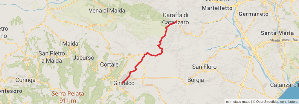Sentiero Italia - Calabria Section stage 57 Map