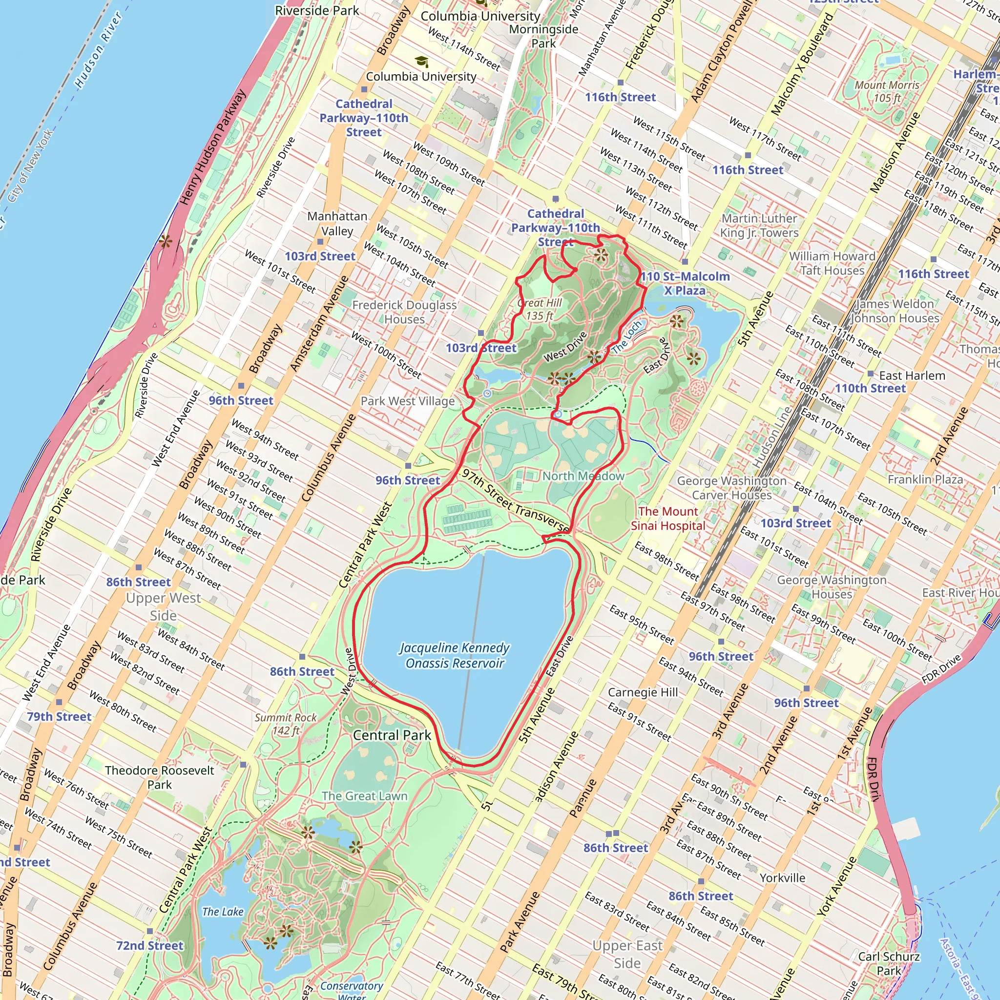 North Meadow Loop mobile static map