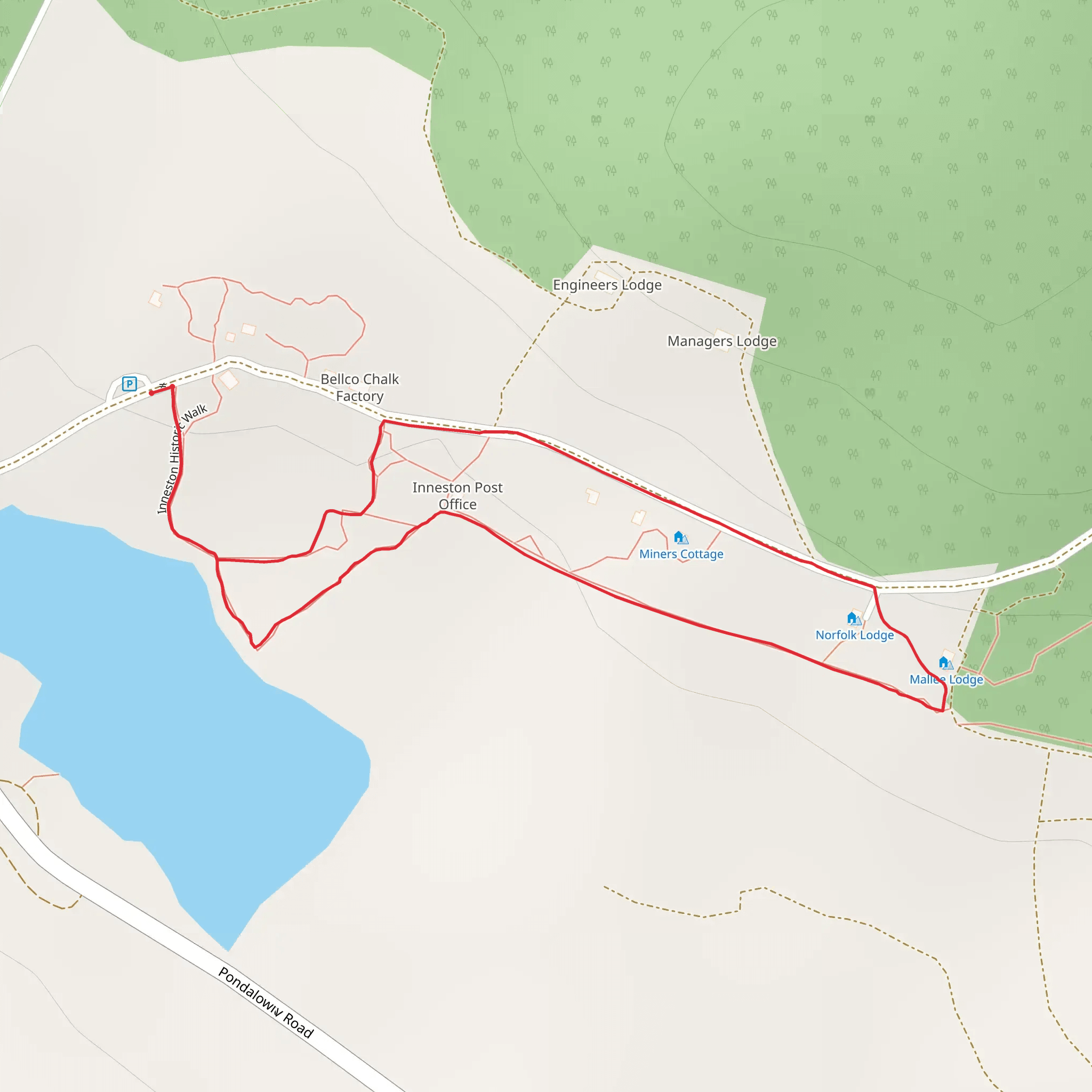 Inneston Historic Walk mobile static map