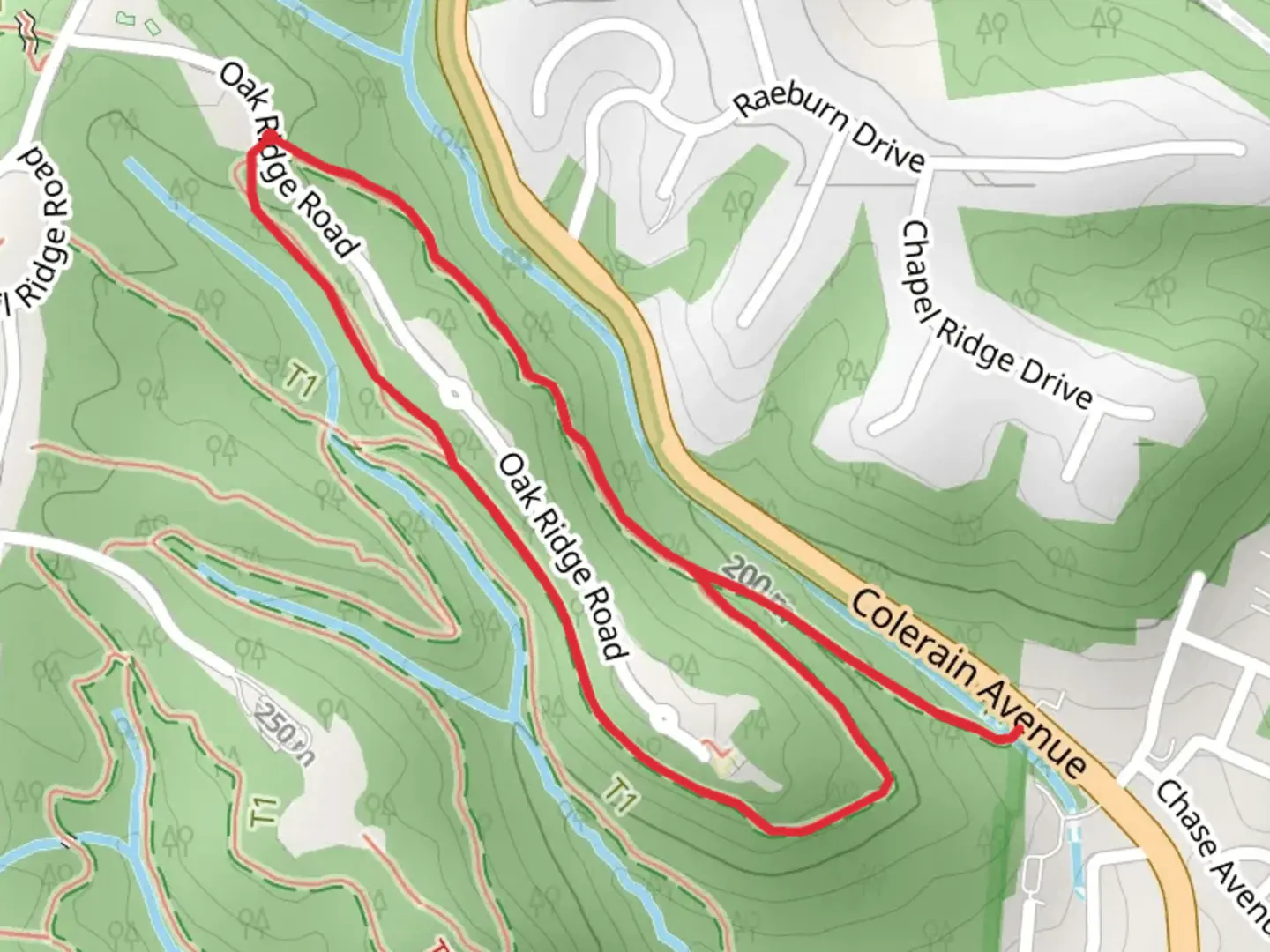 An image depicting the trail Ponderosa and Colerain Loop Trail and its surrounding area.