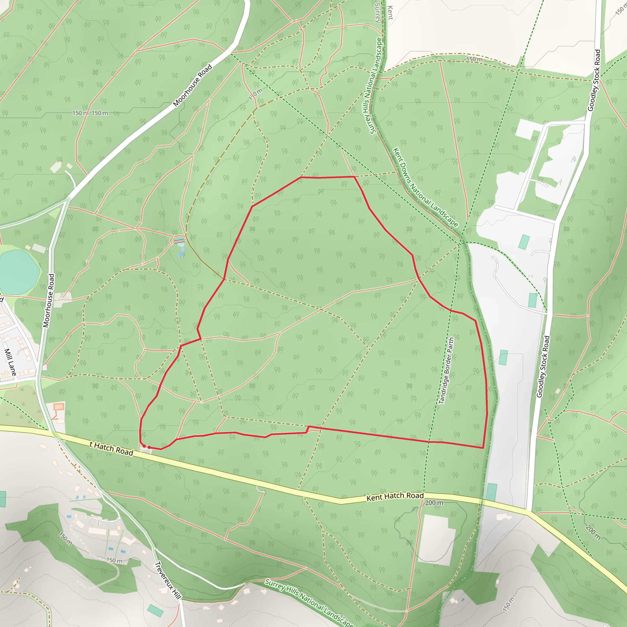 Limpsfield Chart Loop mobile static map