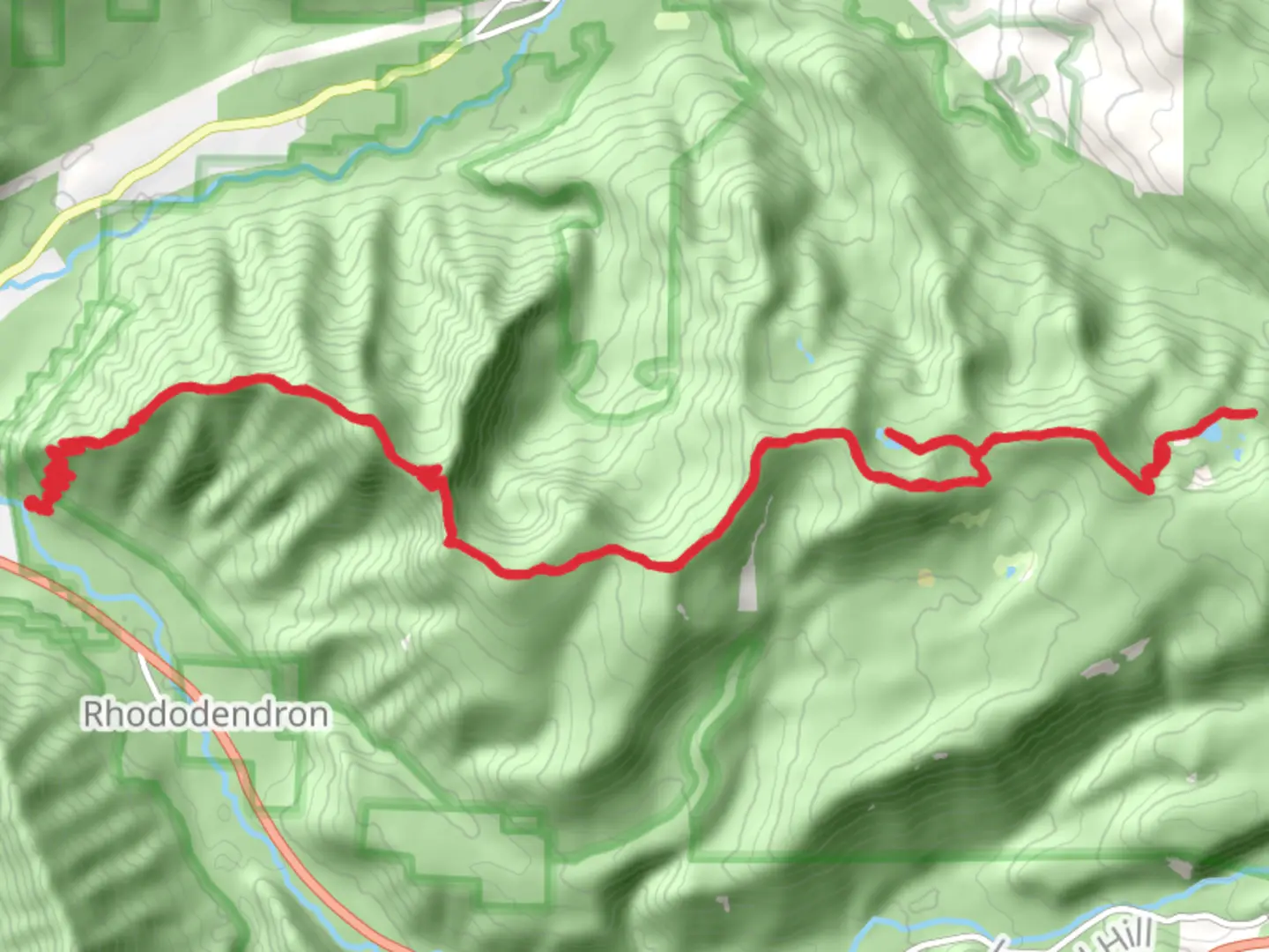 An image depicting the trail Burnt Lake, Cast Lake and Zigzag Mountain Trail and its surrounding area.