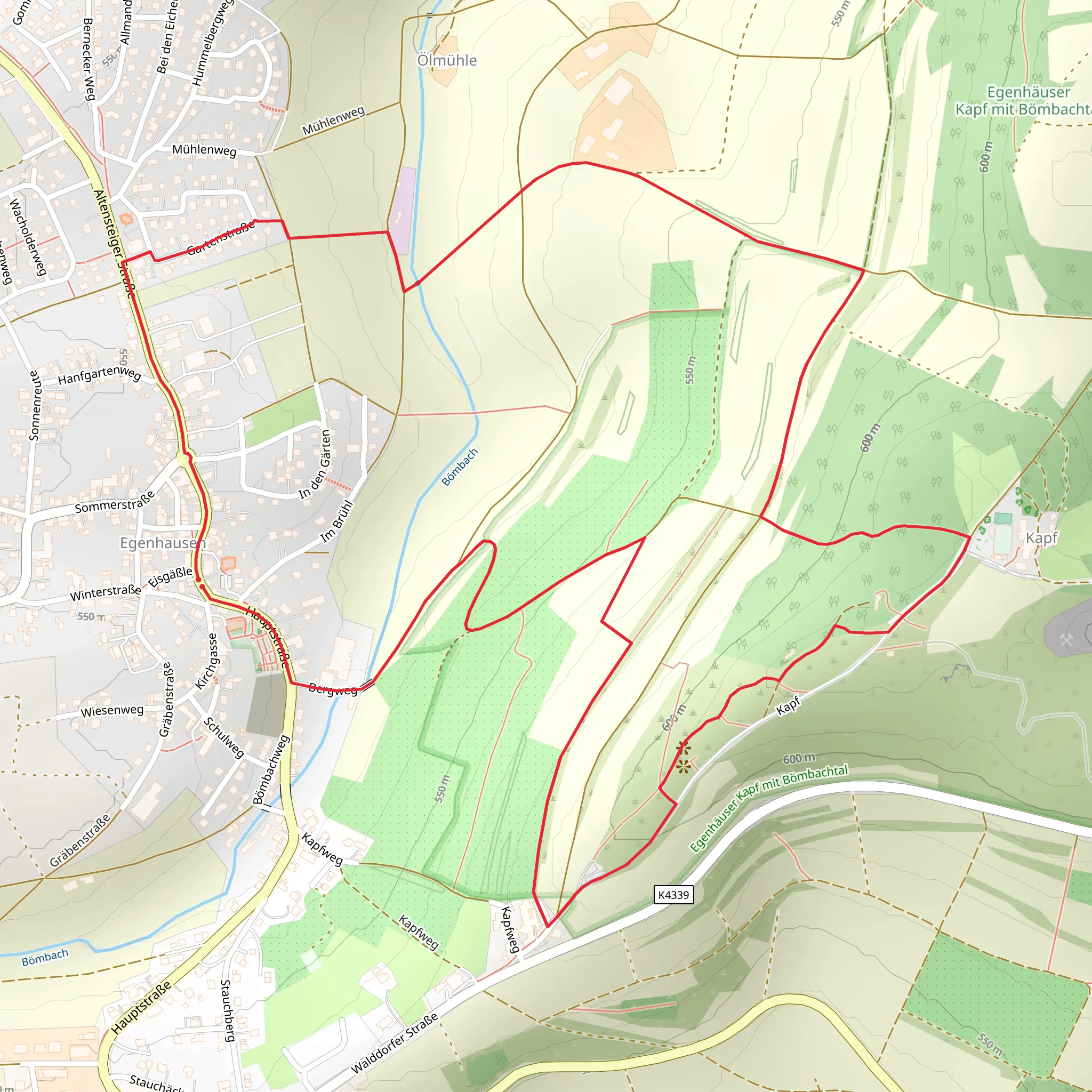Egenhausen Nagold and Heiligenaecker mobile static map