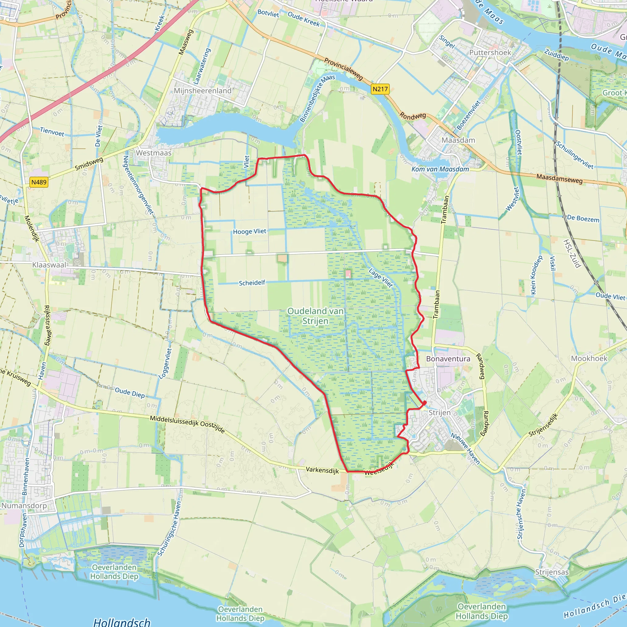 Biesboschpad and Oudendijk Loop mobile static map