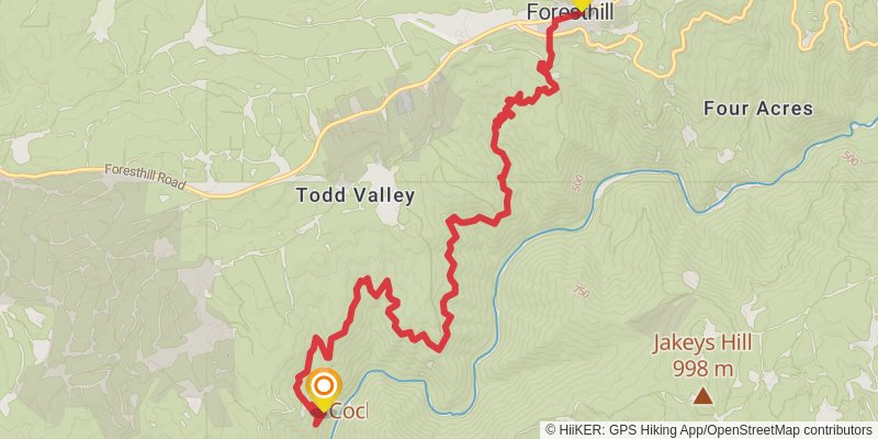 Western States Endurance Run Trail stage 7 Map