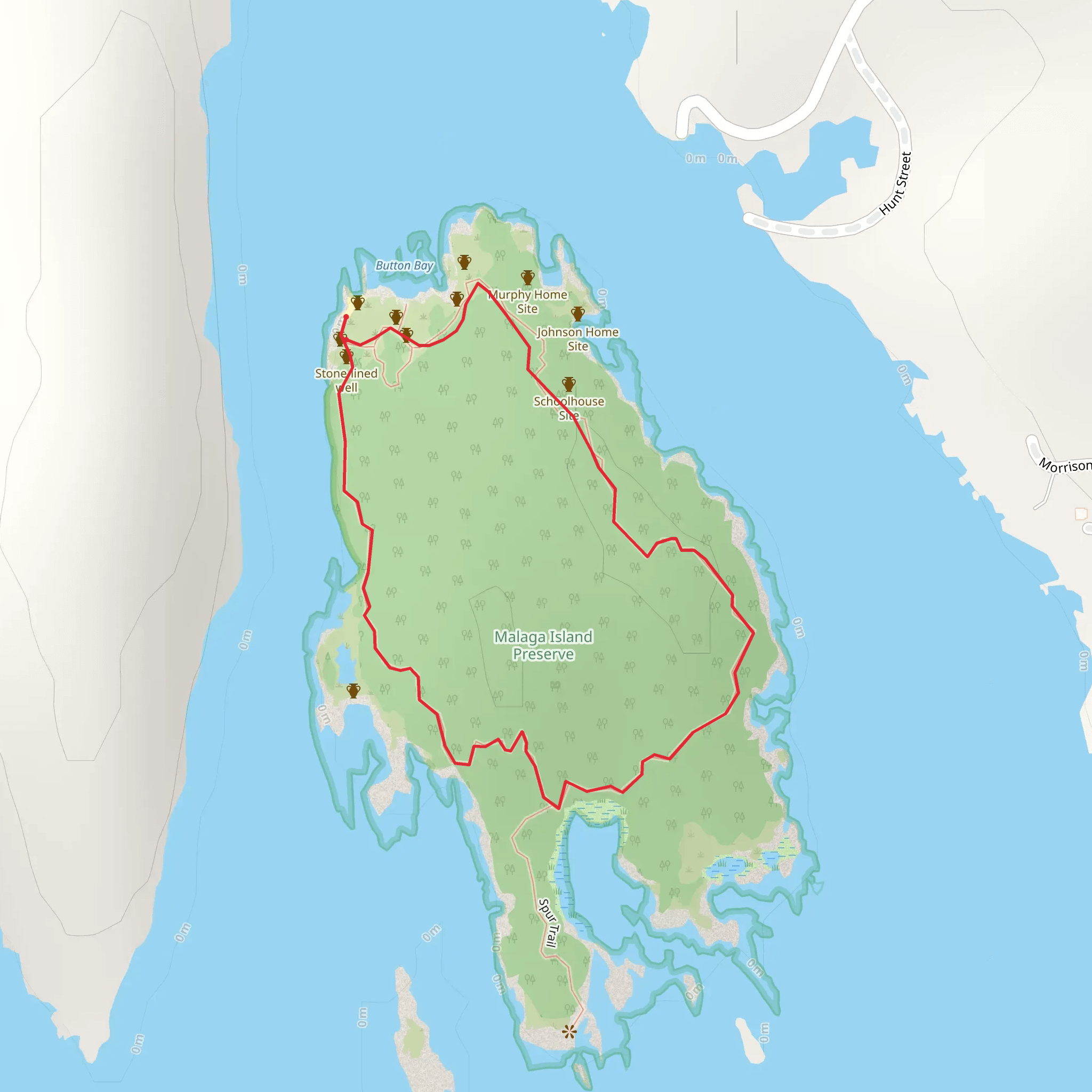 Button Bay Loop mobile static map