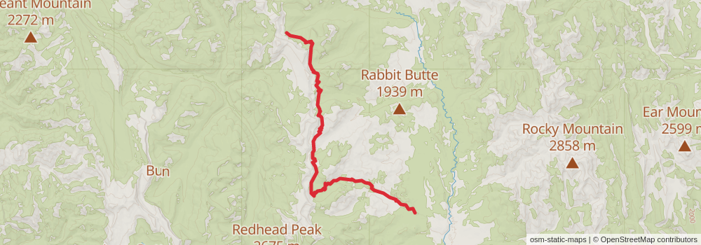 American Perimeter Trail - Rocky Mountains Primary stage 135 Map