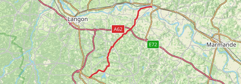 Camino Strasbourg-Saint Jean Pied de Port via Vézelay stage 63 Map