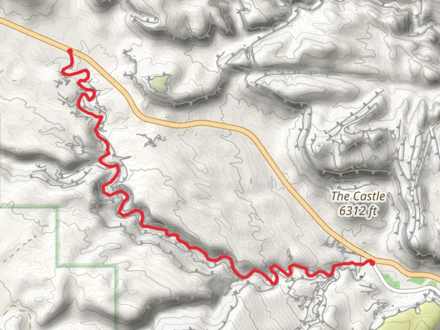 An image depicting the trail Sulphur Creek Trail and its surrounding area.