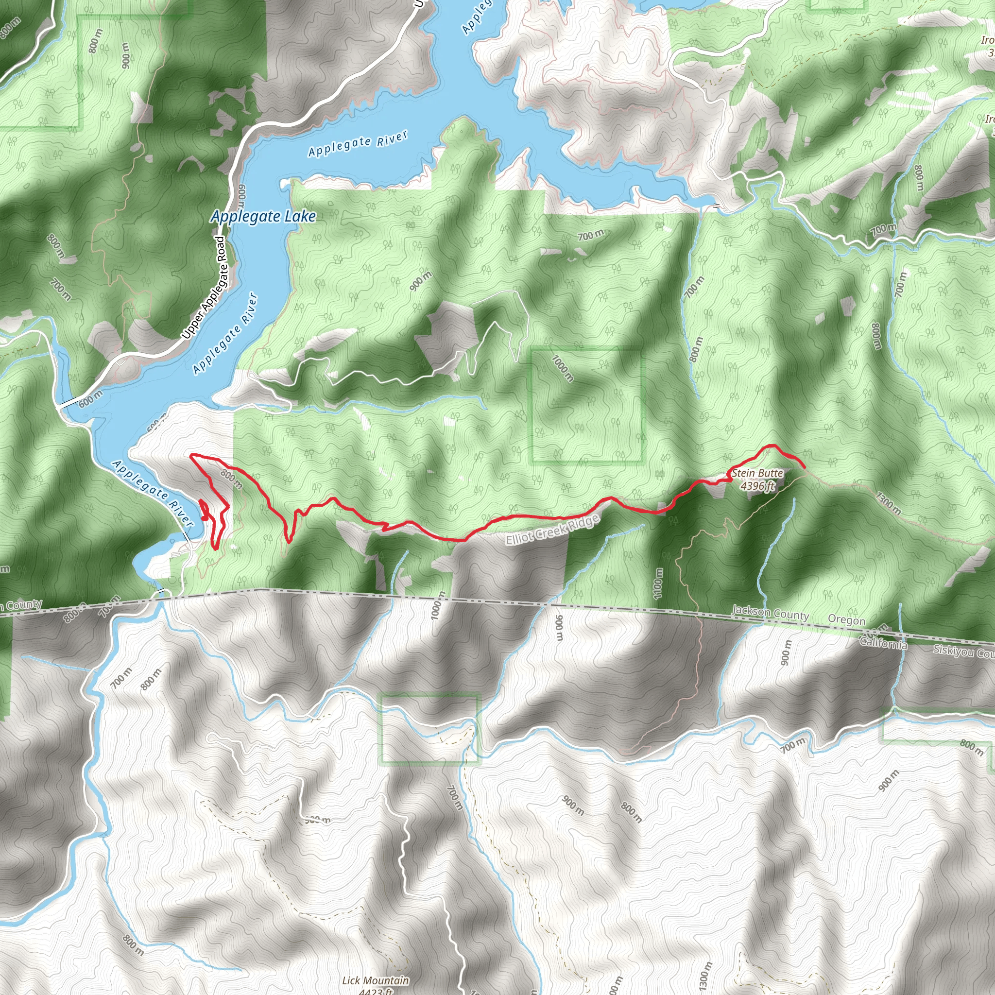 Stein Butte Trail mobile static map