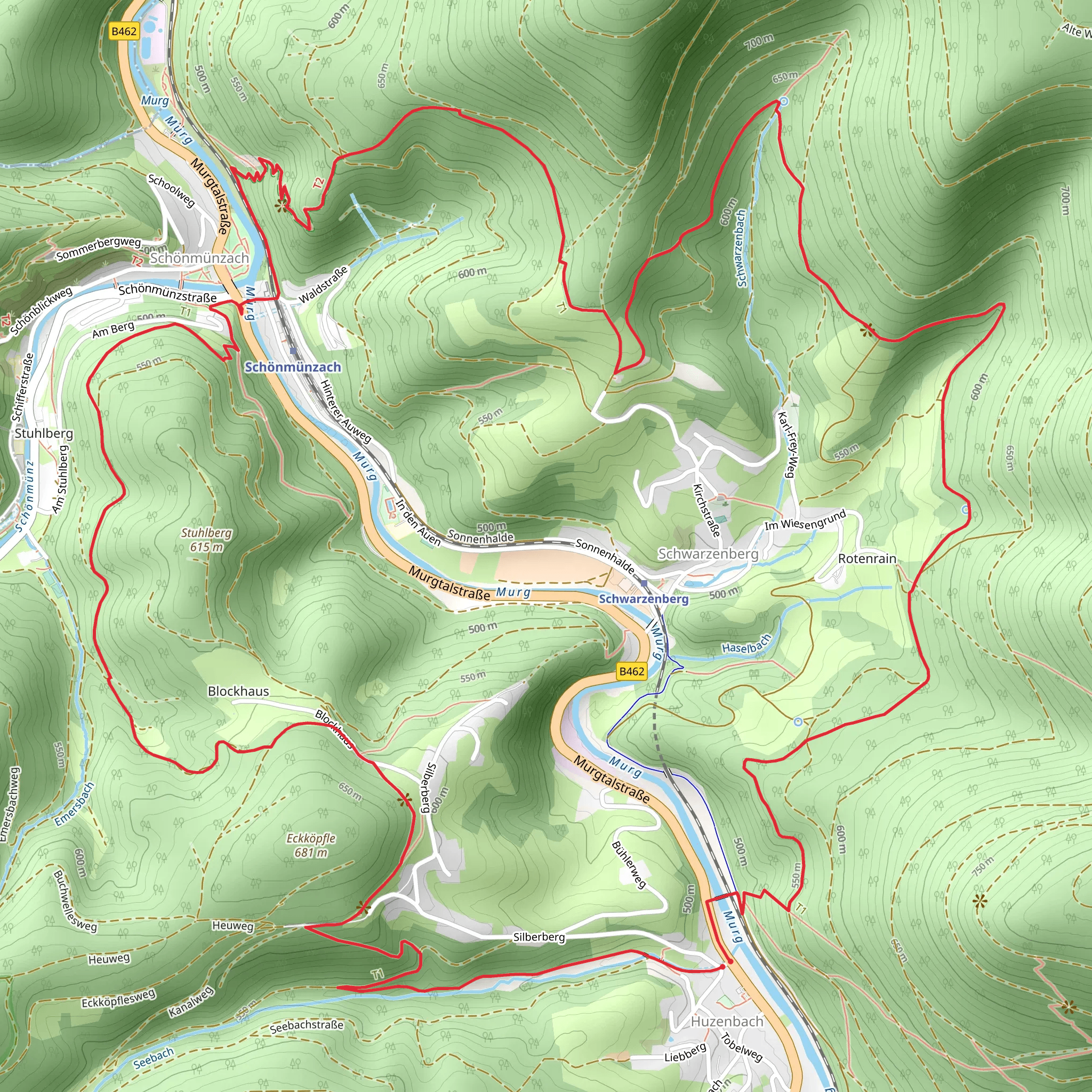 Reisweg-Grubenberg and Silberberg-Silberwald mobile static map