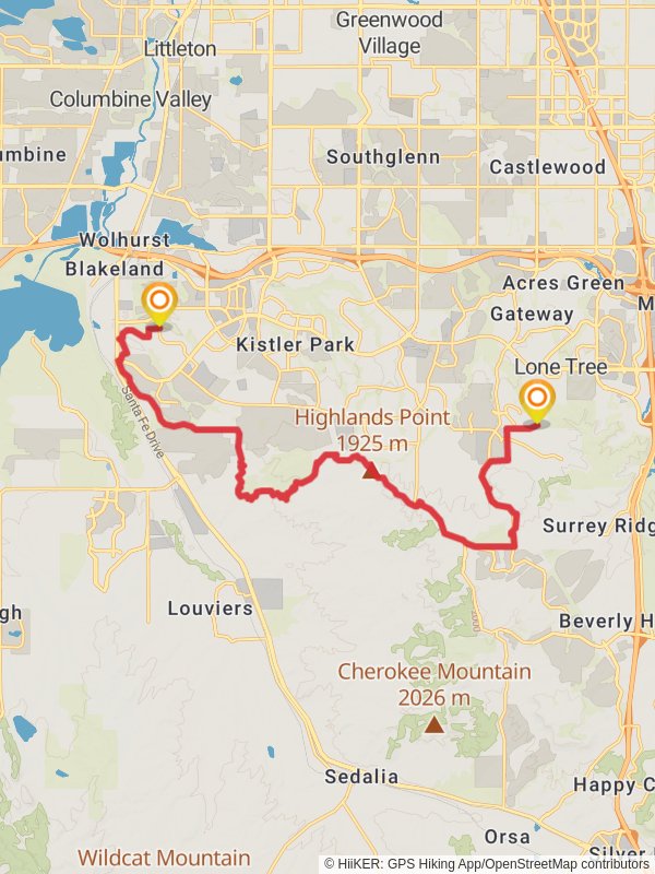 Highlands Point via East and West Regional Trail