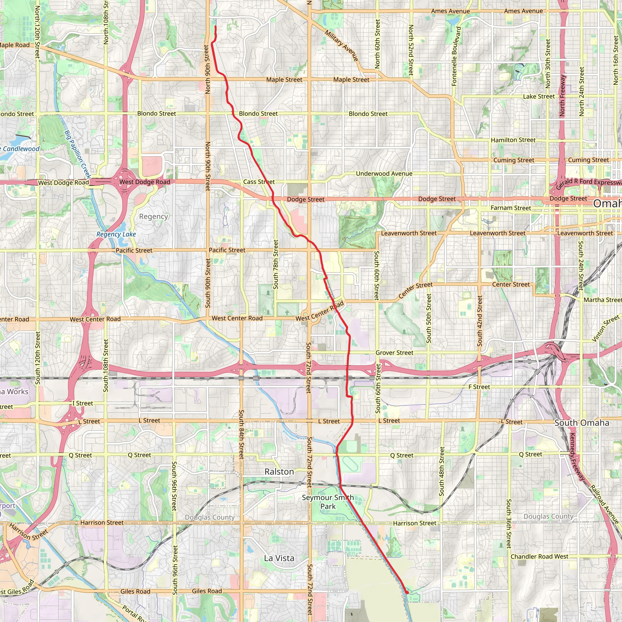 Keystone Trail via ADT mobile static map