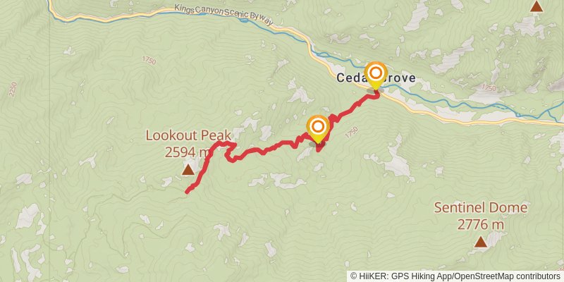 Don Cecil Trail stage 2 Map