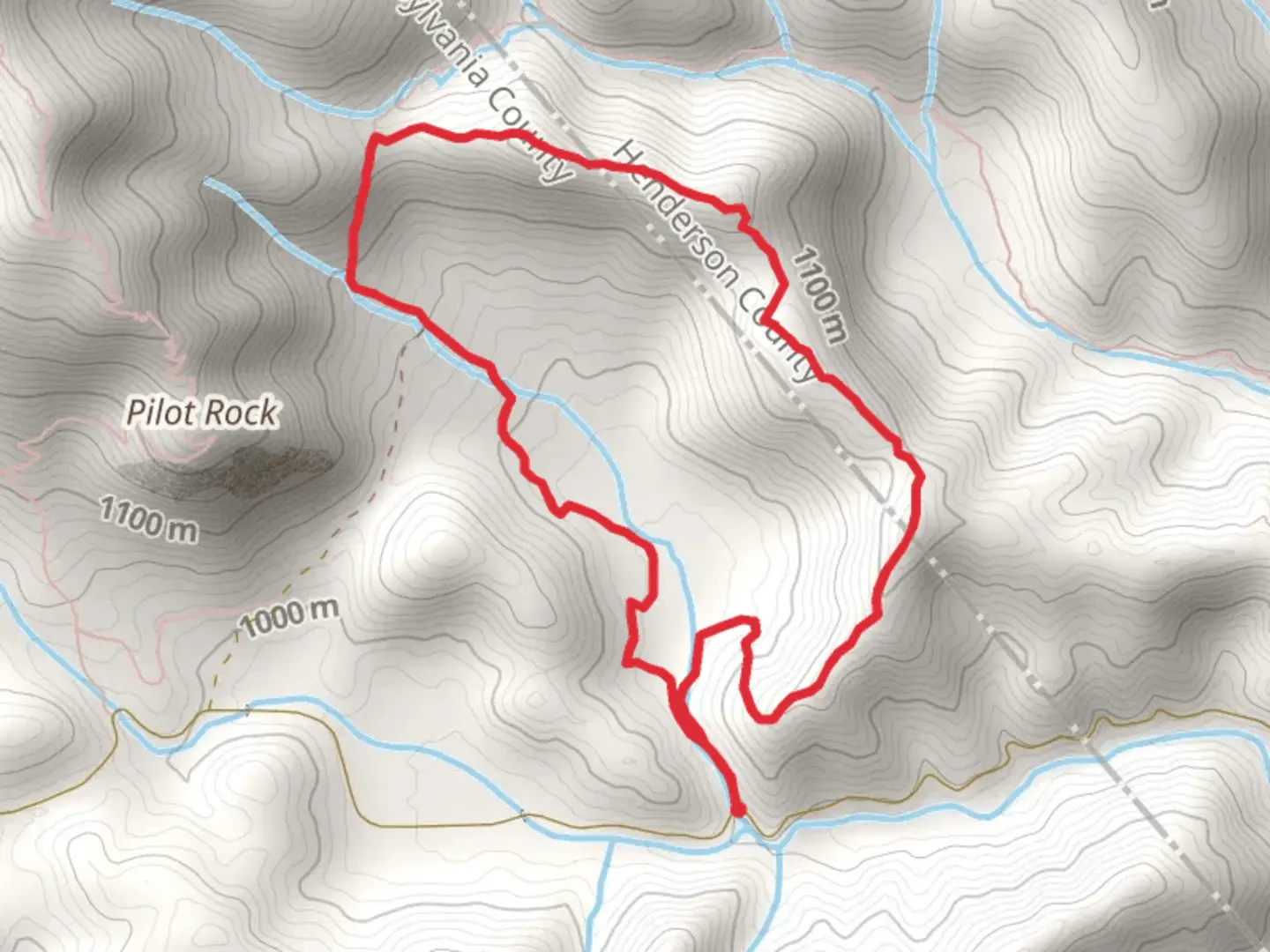 An image depicting the trail Pilot Cove and Slate Rock Loop Trail and its surrounding area.