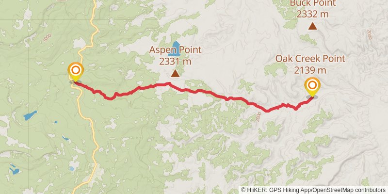 American Discovery Trail North Route stage 296 Map