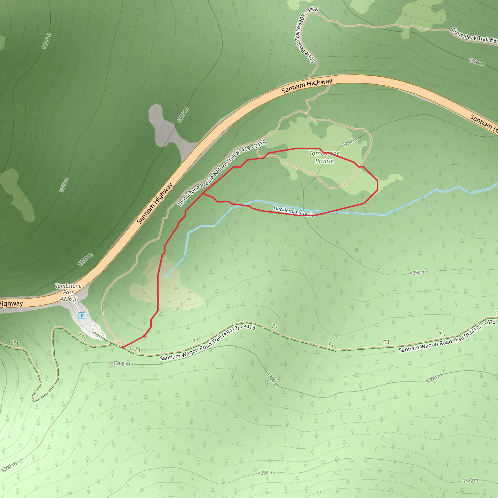 Tombstone Nature Trail mobile static map