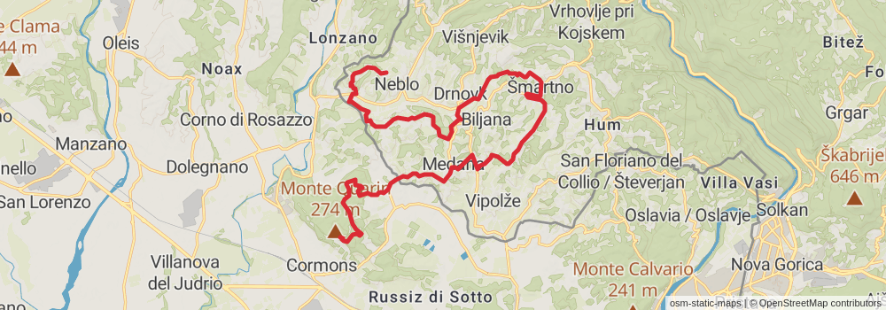 Alpe Adria Walk stage 35 Map