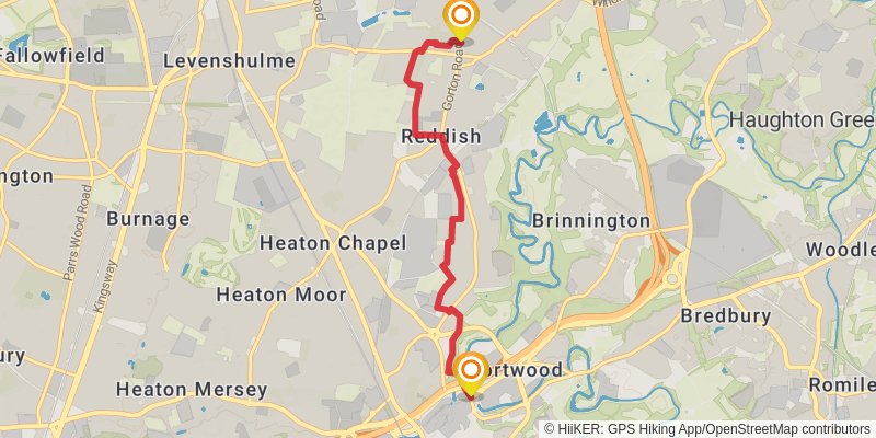 Fred Perry Way stage 2 Map