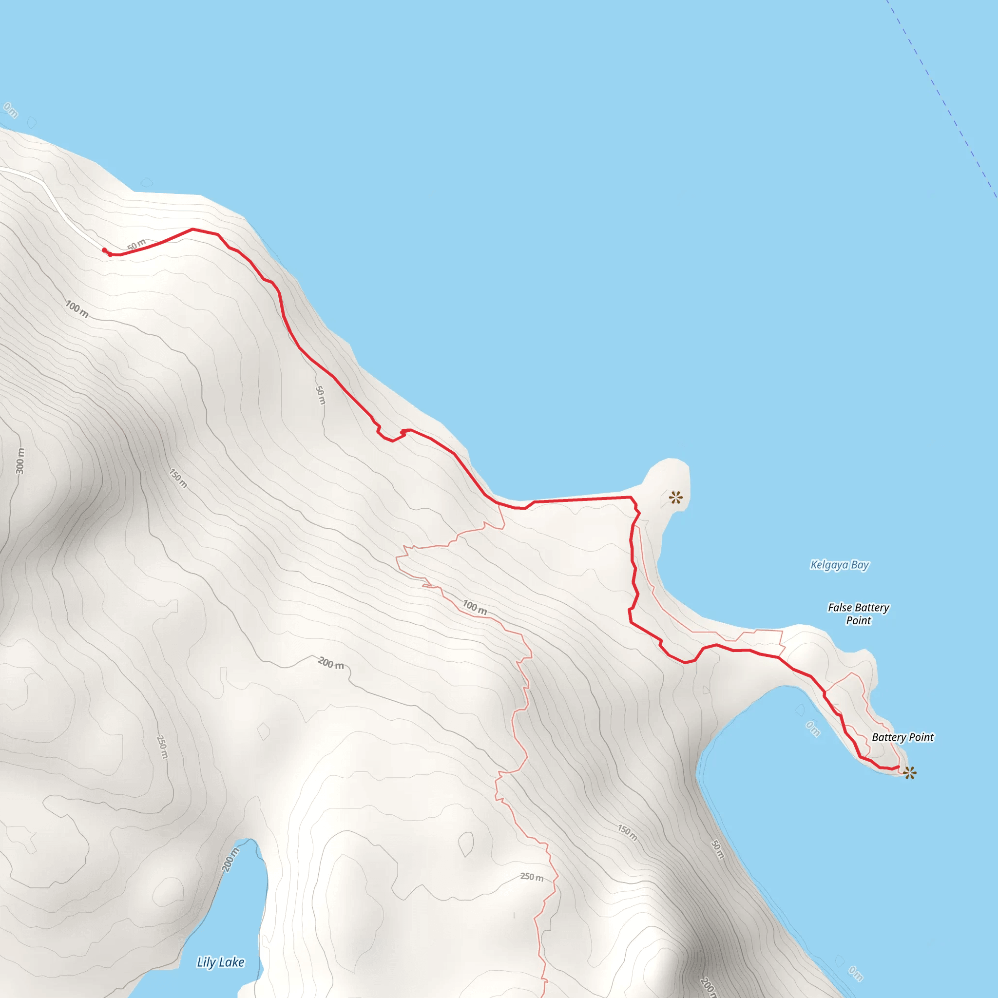 Battery Point Trail mobile static map