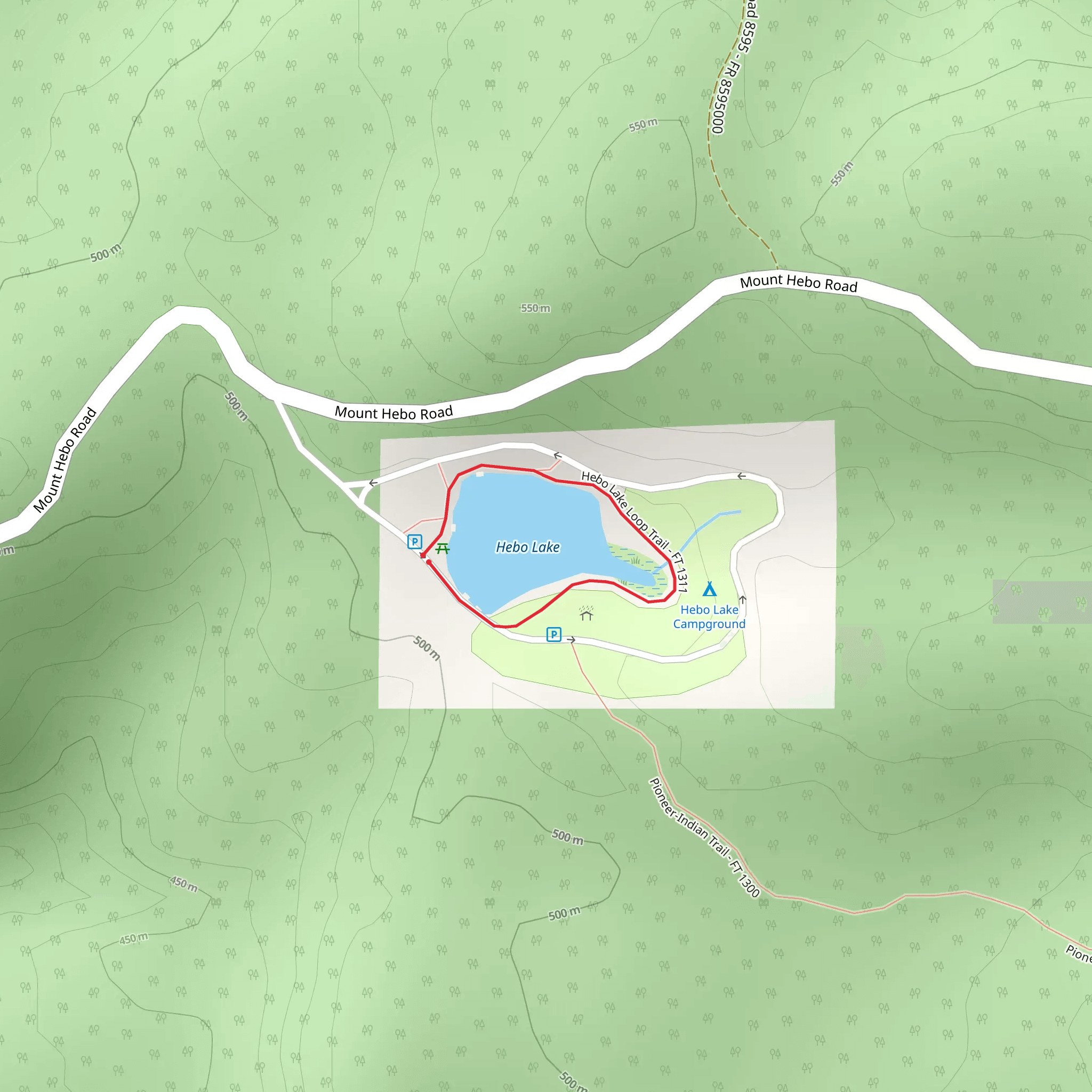 Hebo Lake Loop Trail mobile static map