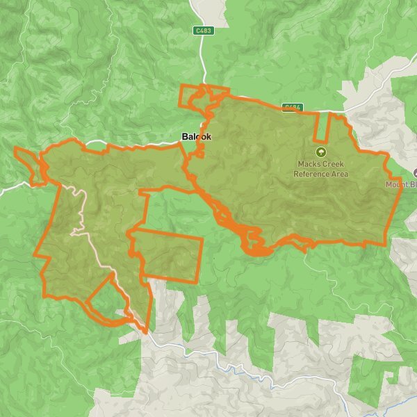 Tarra-Bulga National Park mobile static map