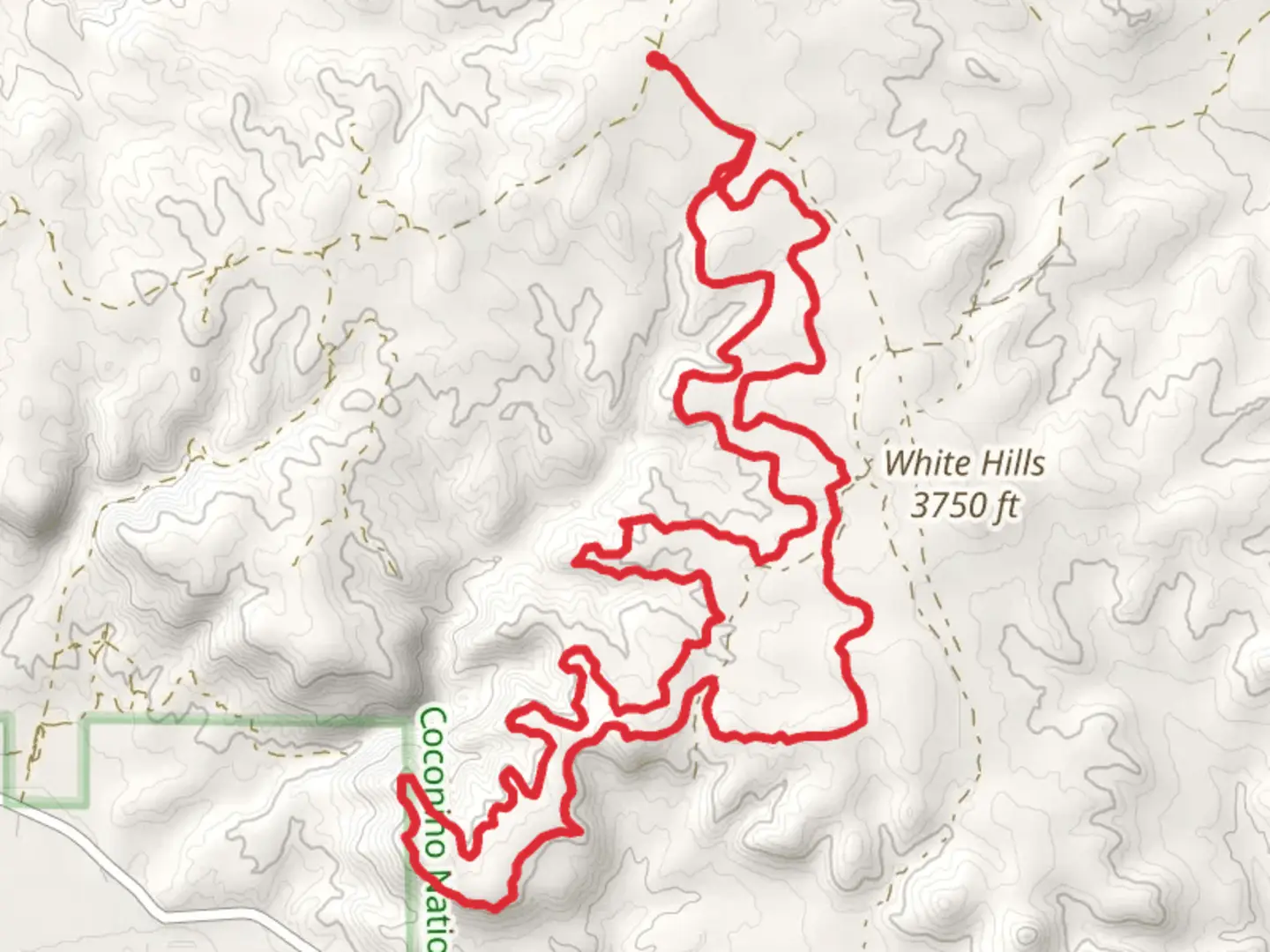 An image depicting the trail Middle Verde Loop Trail and its surrounding area.