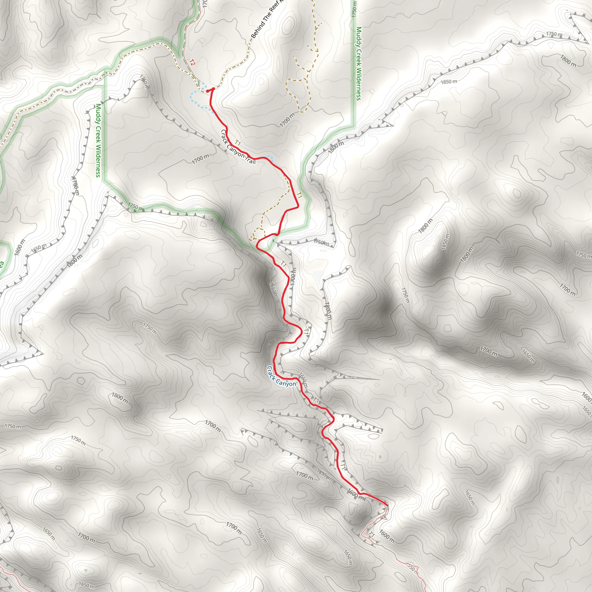 Crack Canyon Walk mobile static map