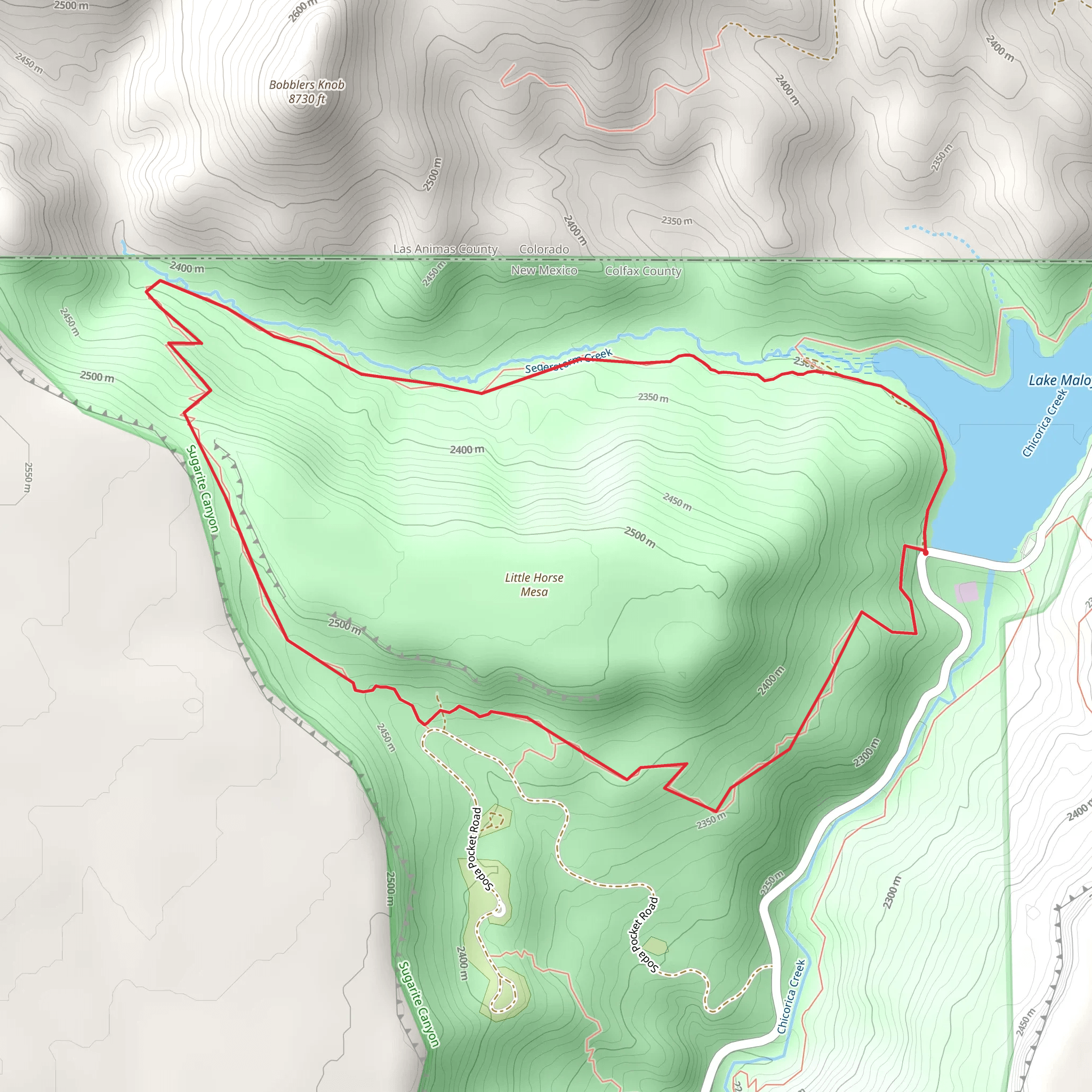 Opportunity and Ponderosa Ridge Loop Trail mobile static map