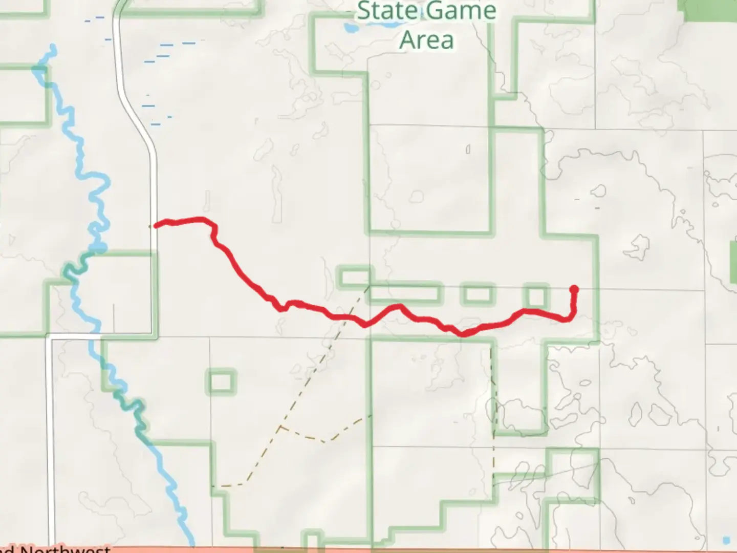 An image depicting the trail North Country Trail from Sherwin Street Northeast and its surrounding area.