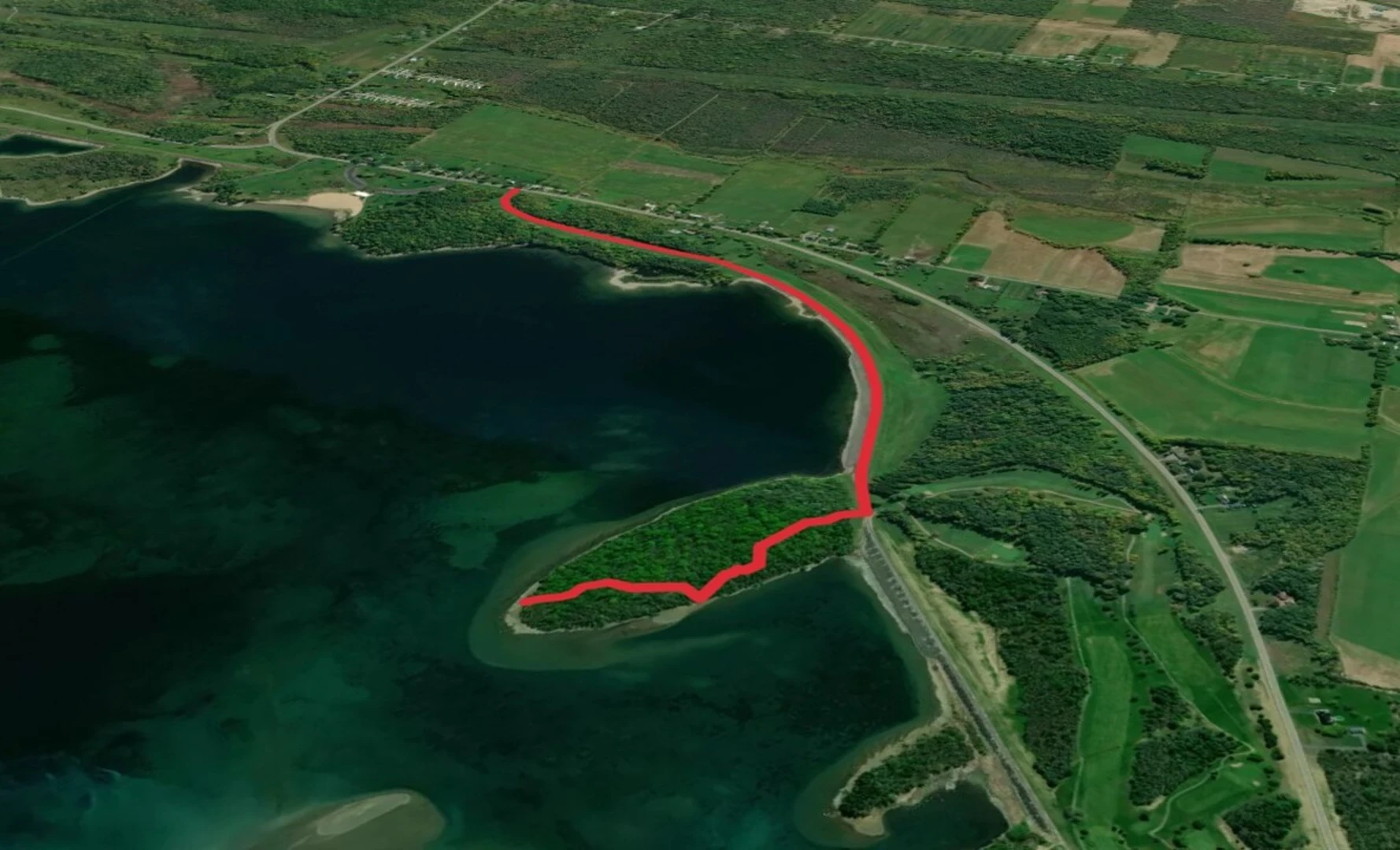 An image depicting the trail Richards Landing Trail and its surrounding area.