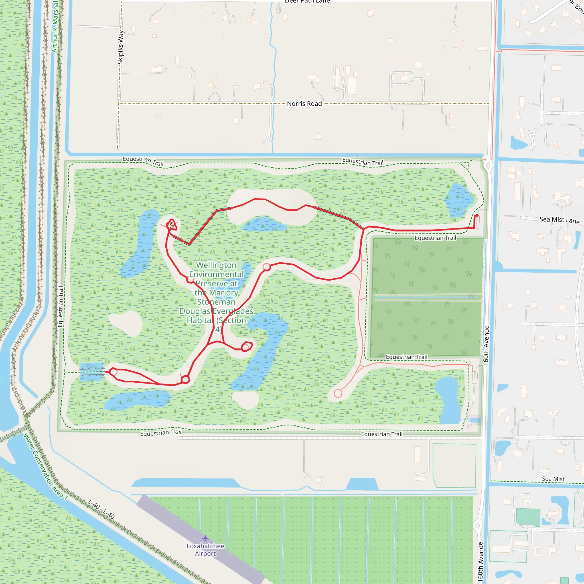 Wellington Park Loop mobile static map