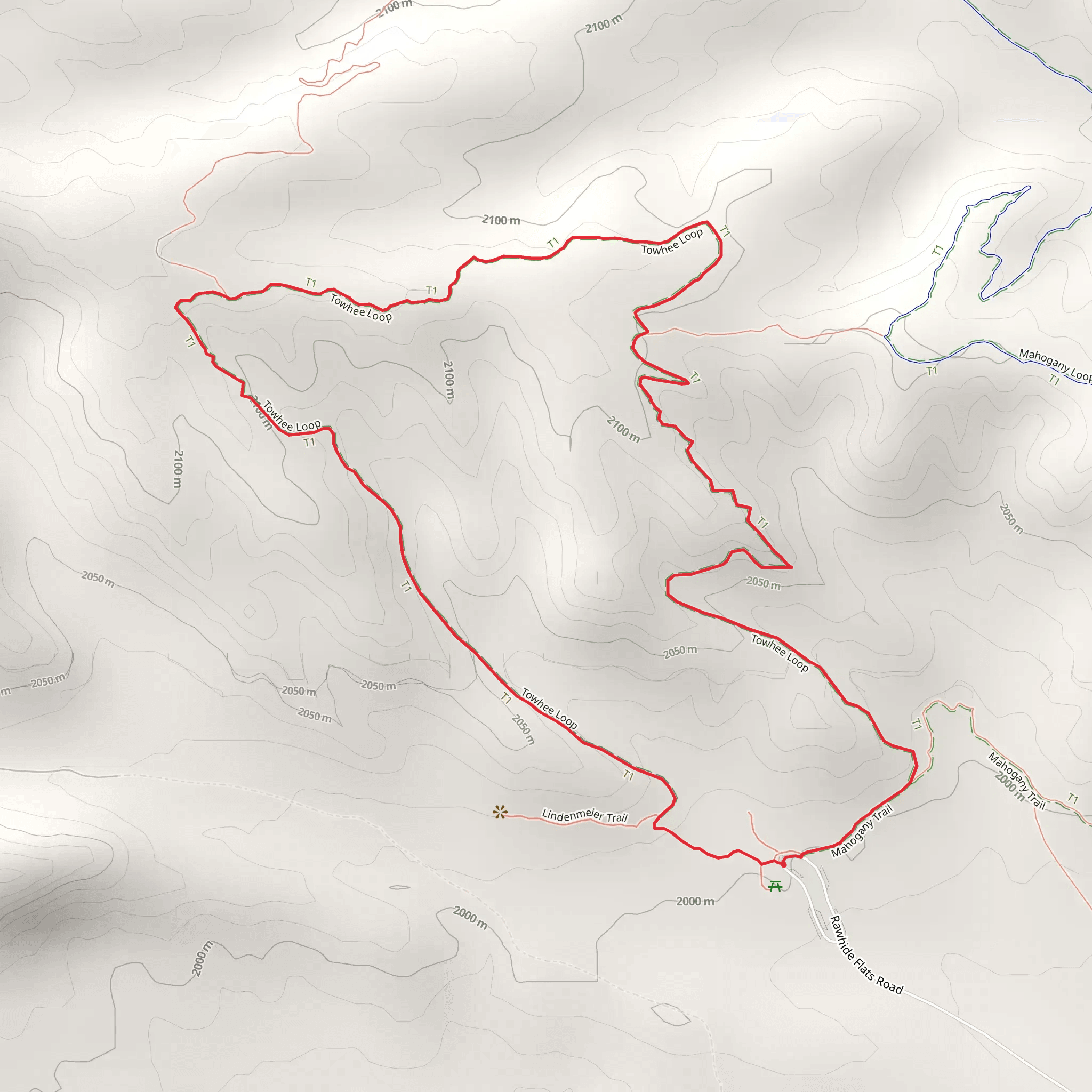 Towhee Loop mobile static map