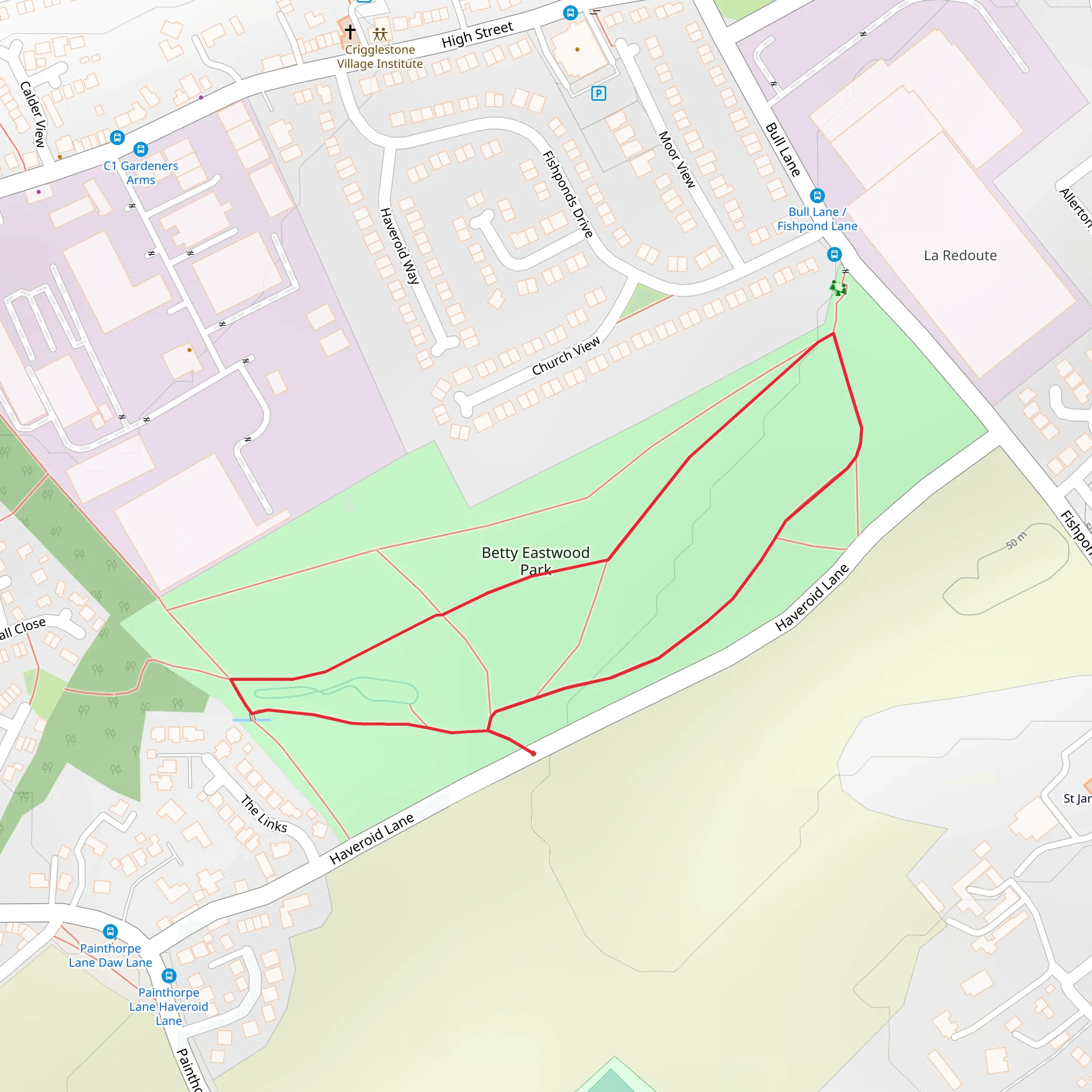 Betty Eastwood Park Loop mobile static map