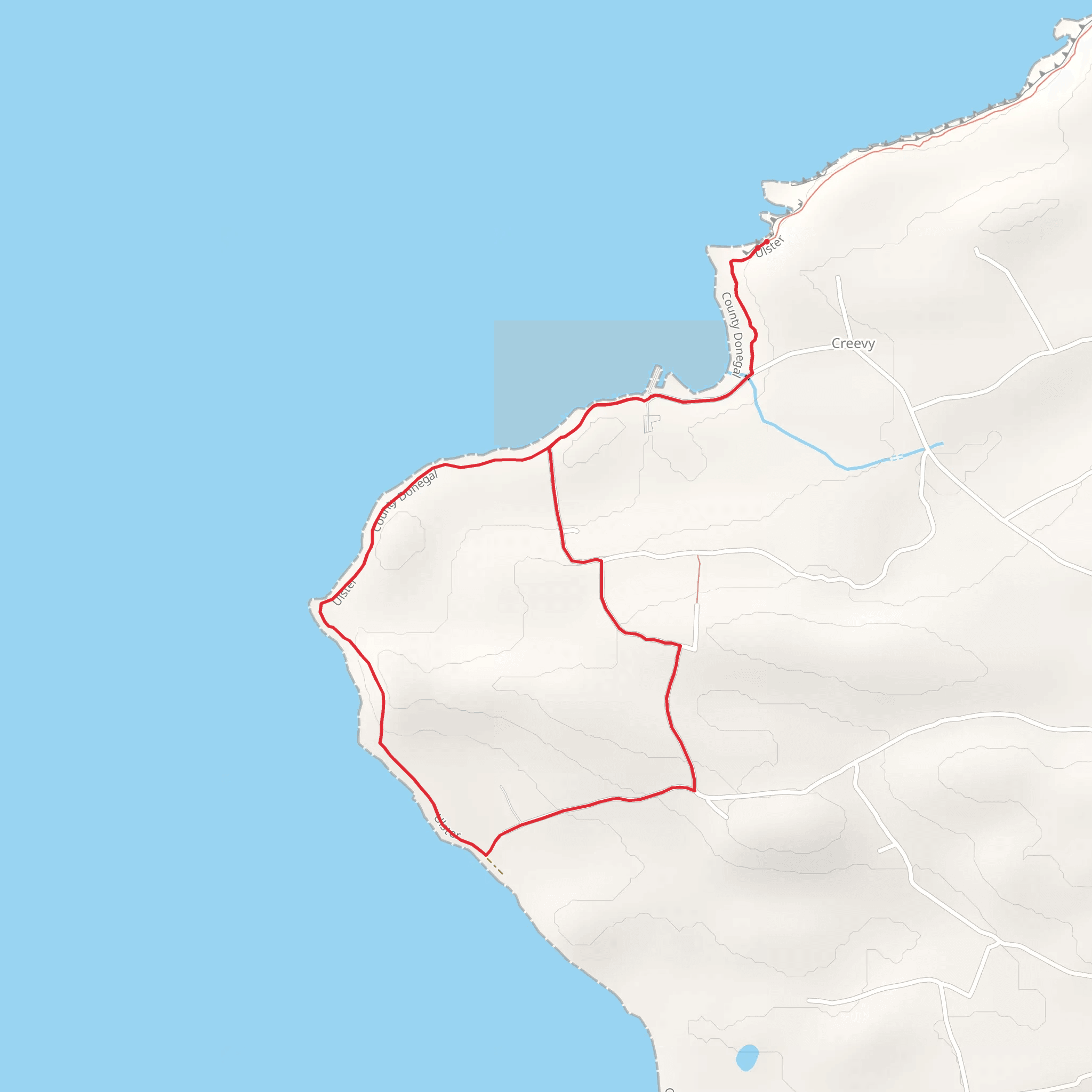 Creevy Coastal Walk mobile static map