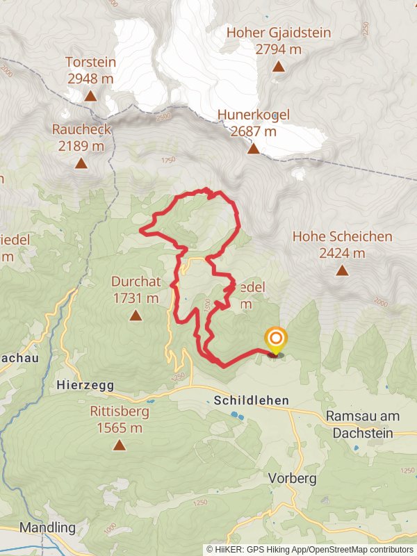 5 Huts Trail mobile static map