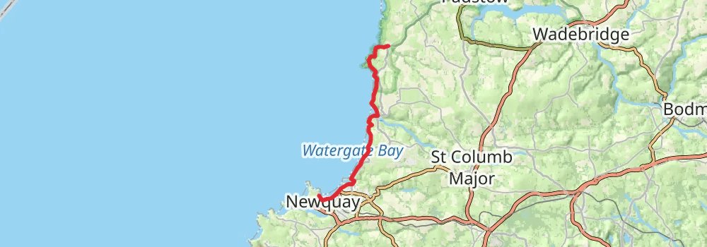 South West Coast Path stage 16 Map