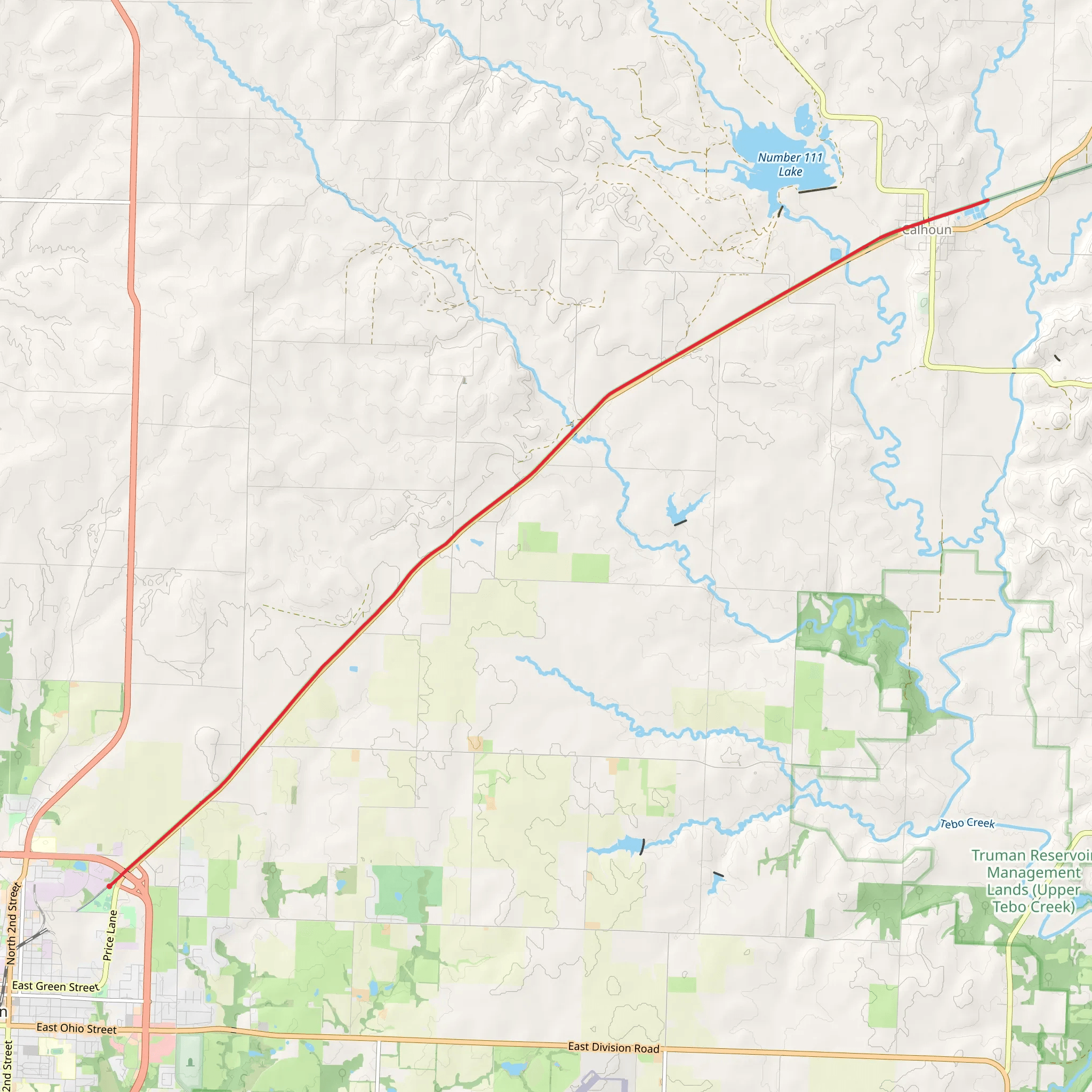 Katy Trail from Clinton mobile static map