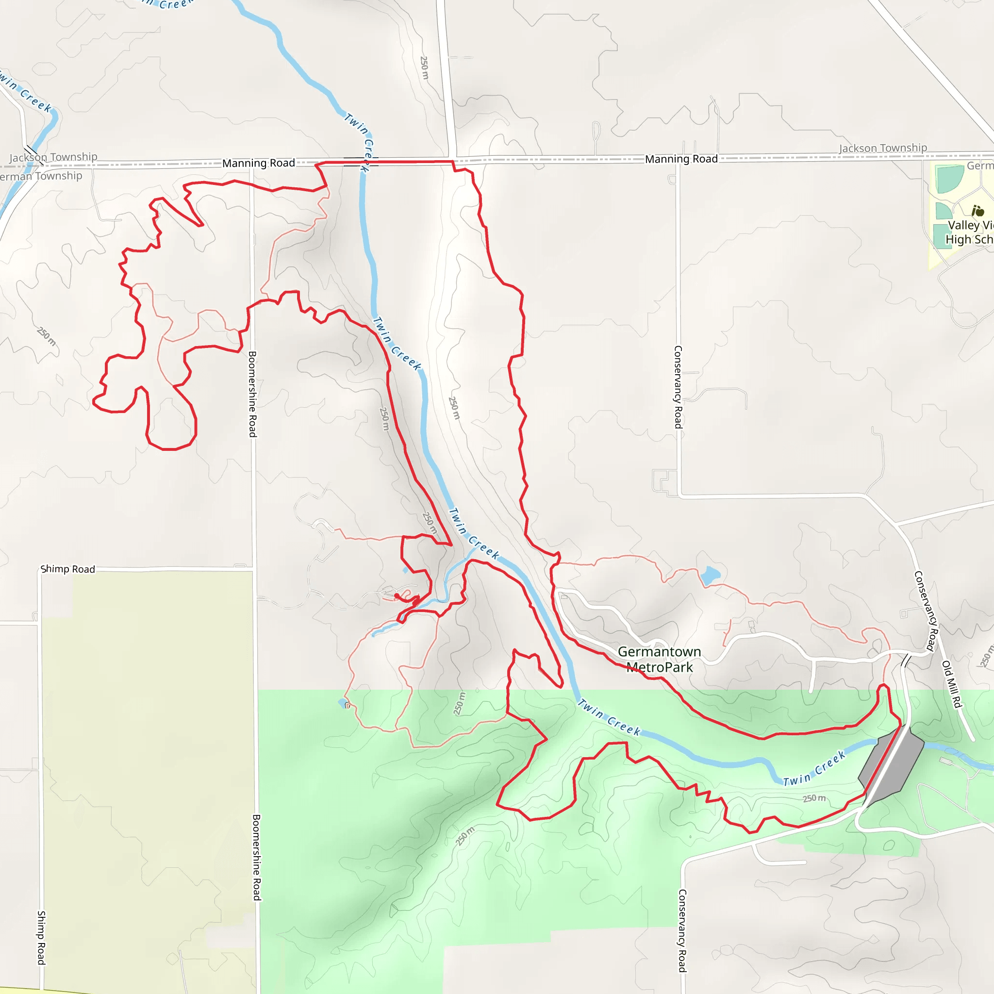 Twin Creek Loop mobile static map
