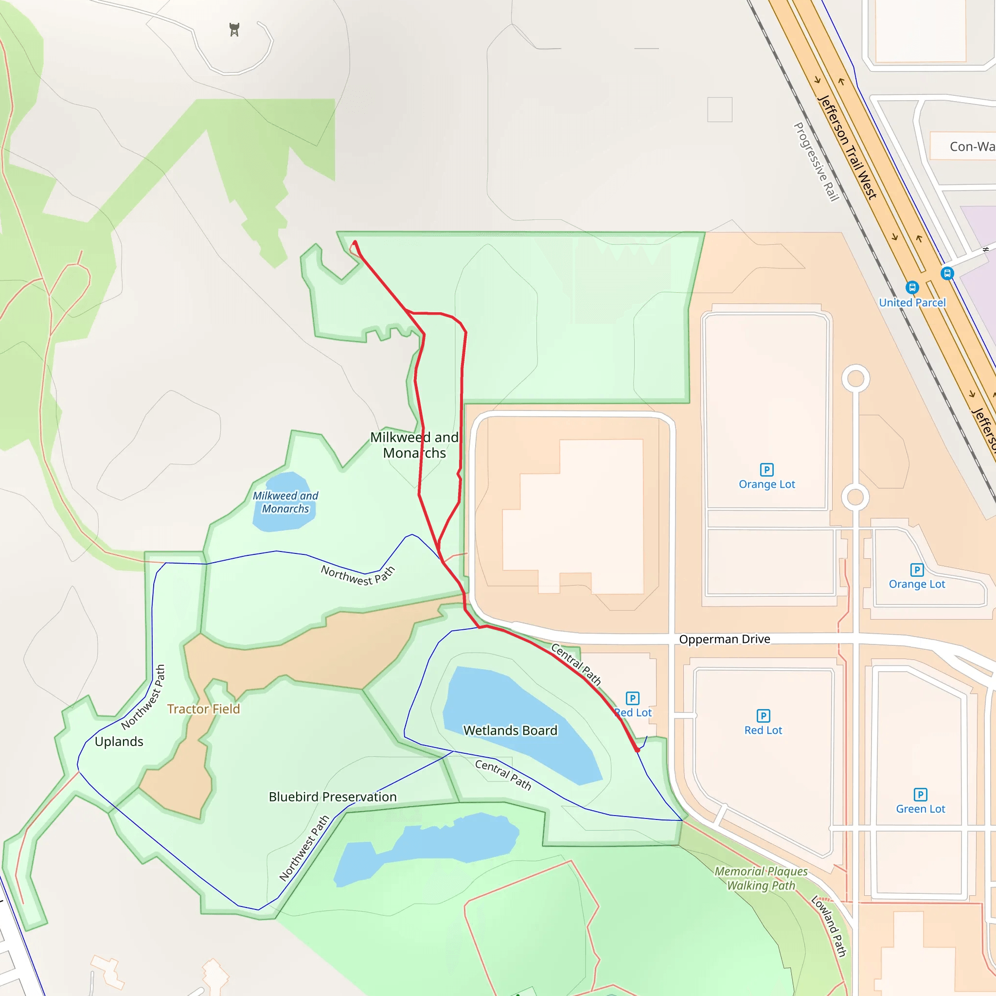 Milkweed and Monarchs Loop mobile static map