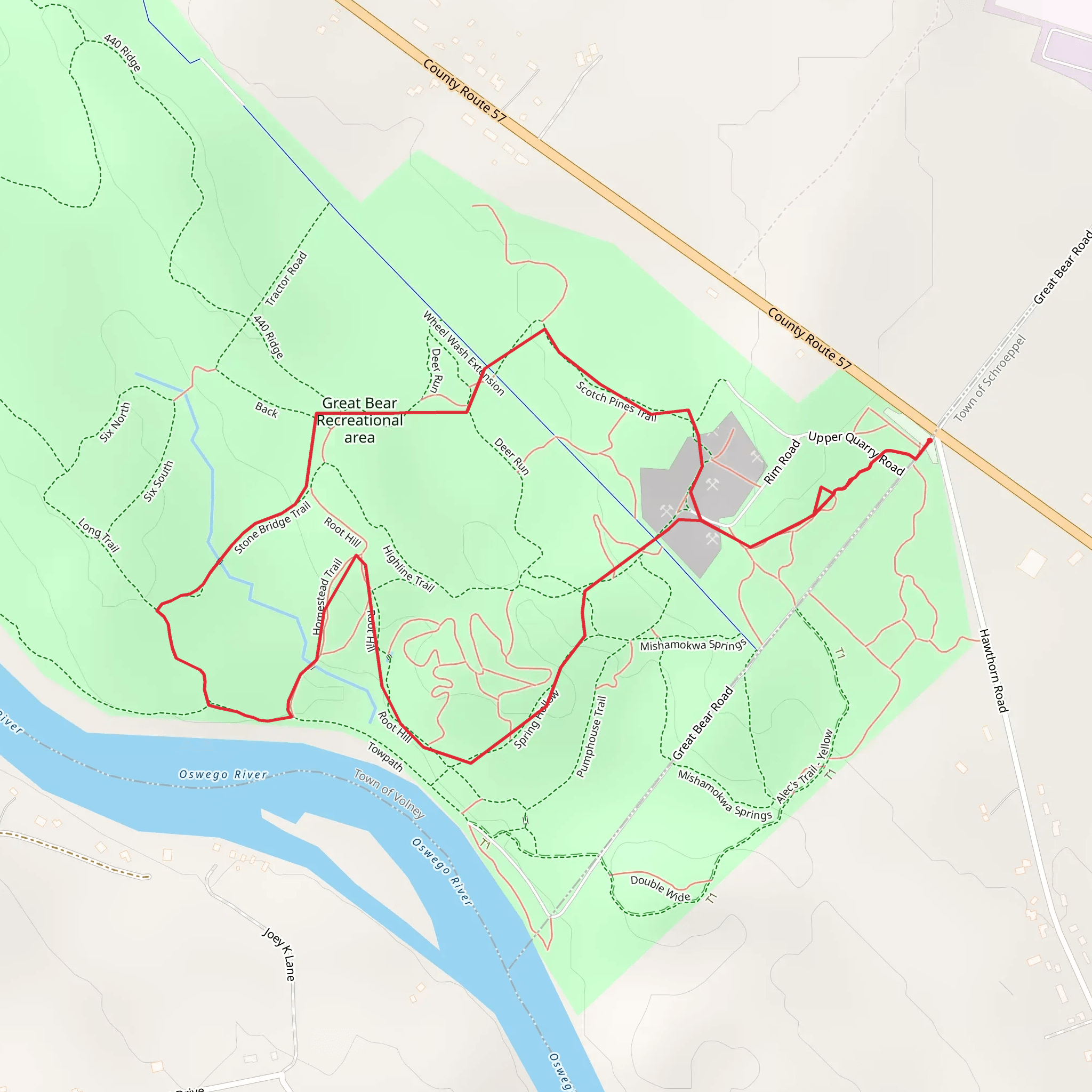 Great Bear Recreational Area Loop - East mobile static map