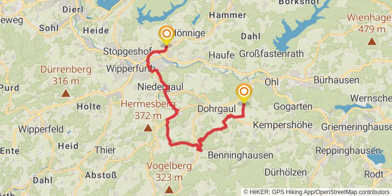 Bergischer Panoramasteig alt 2 Map
