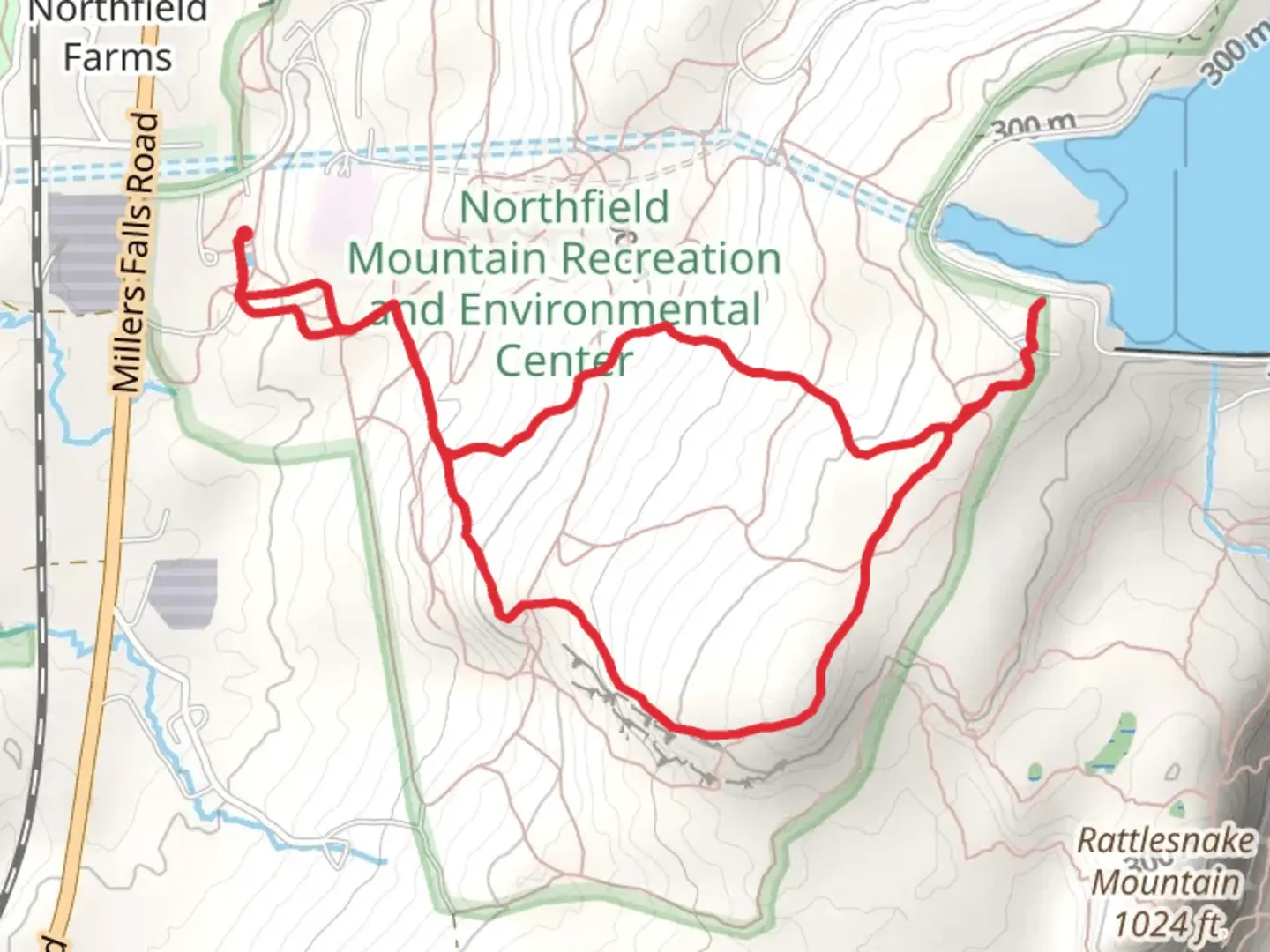 An image depicting the trail Rose Ledge and Summit Loop via West Slope Trail and its surrounding area.