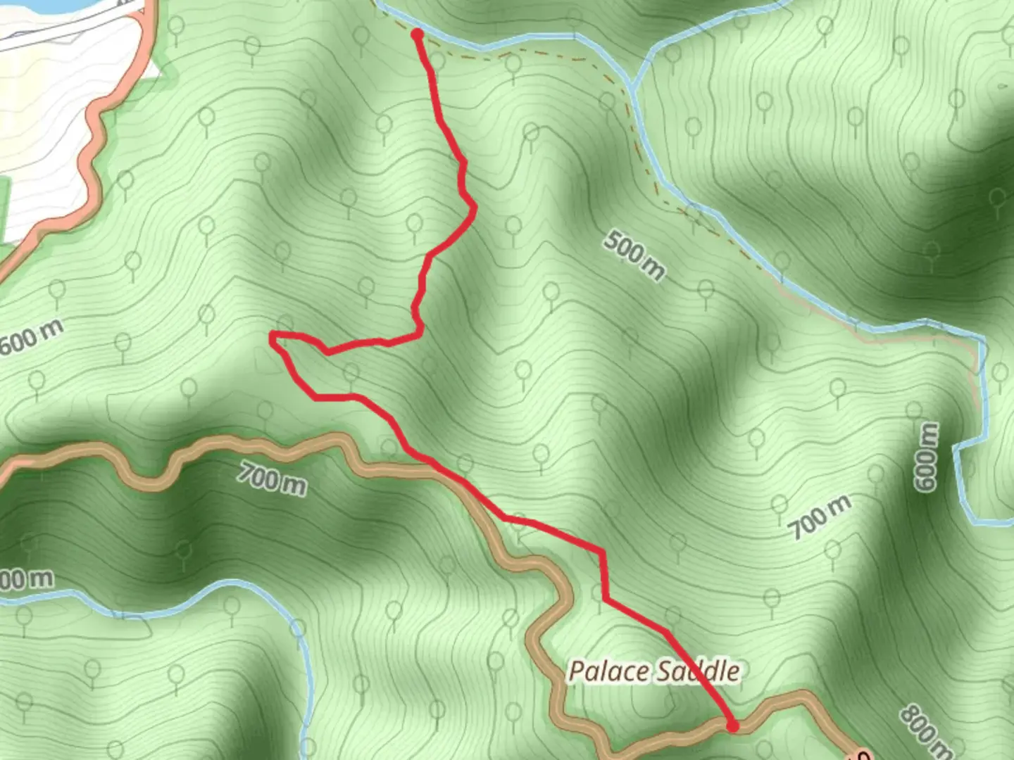 An image depicting the trail Old Mountain Road Track and its surrounding area.