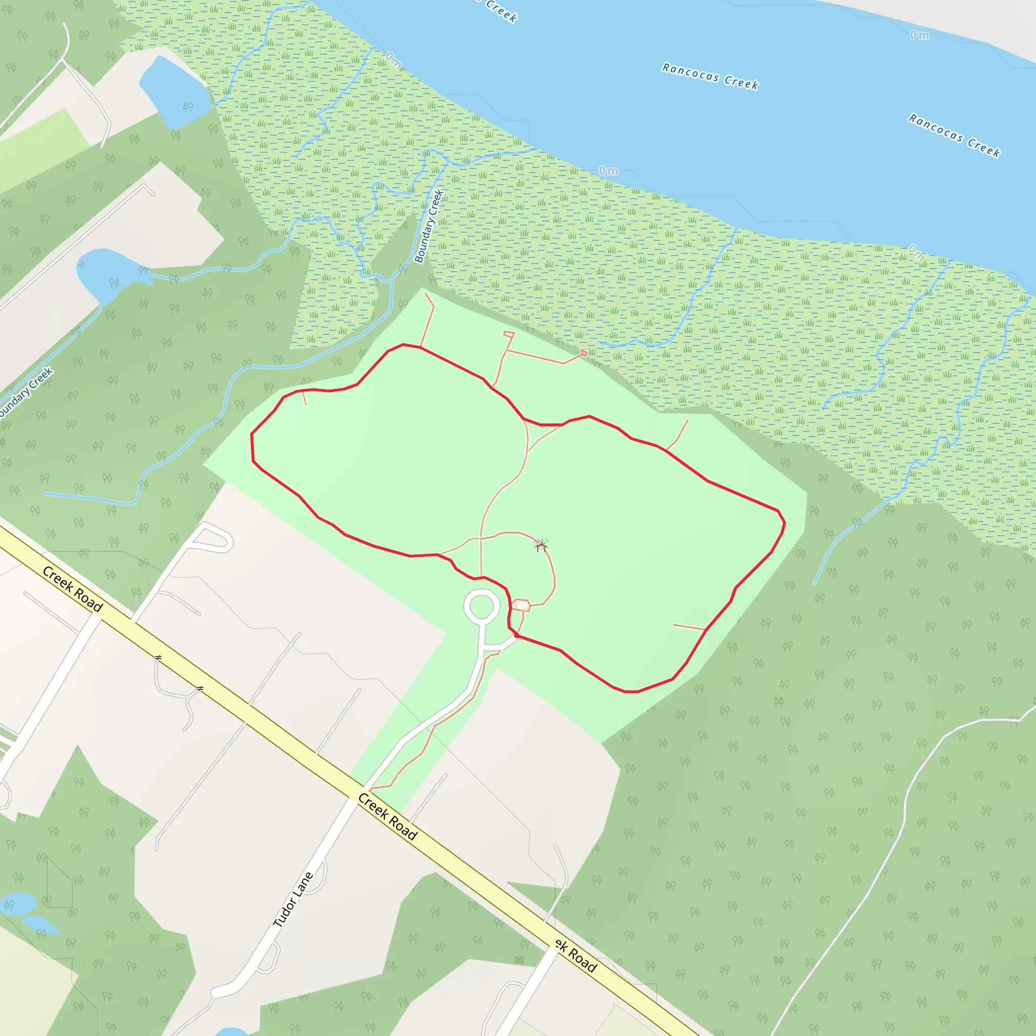 Boundary Creek Park Loop mobile static map