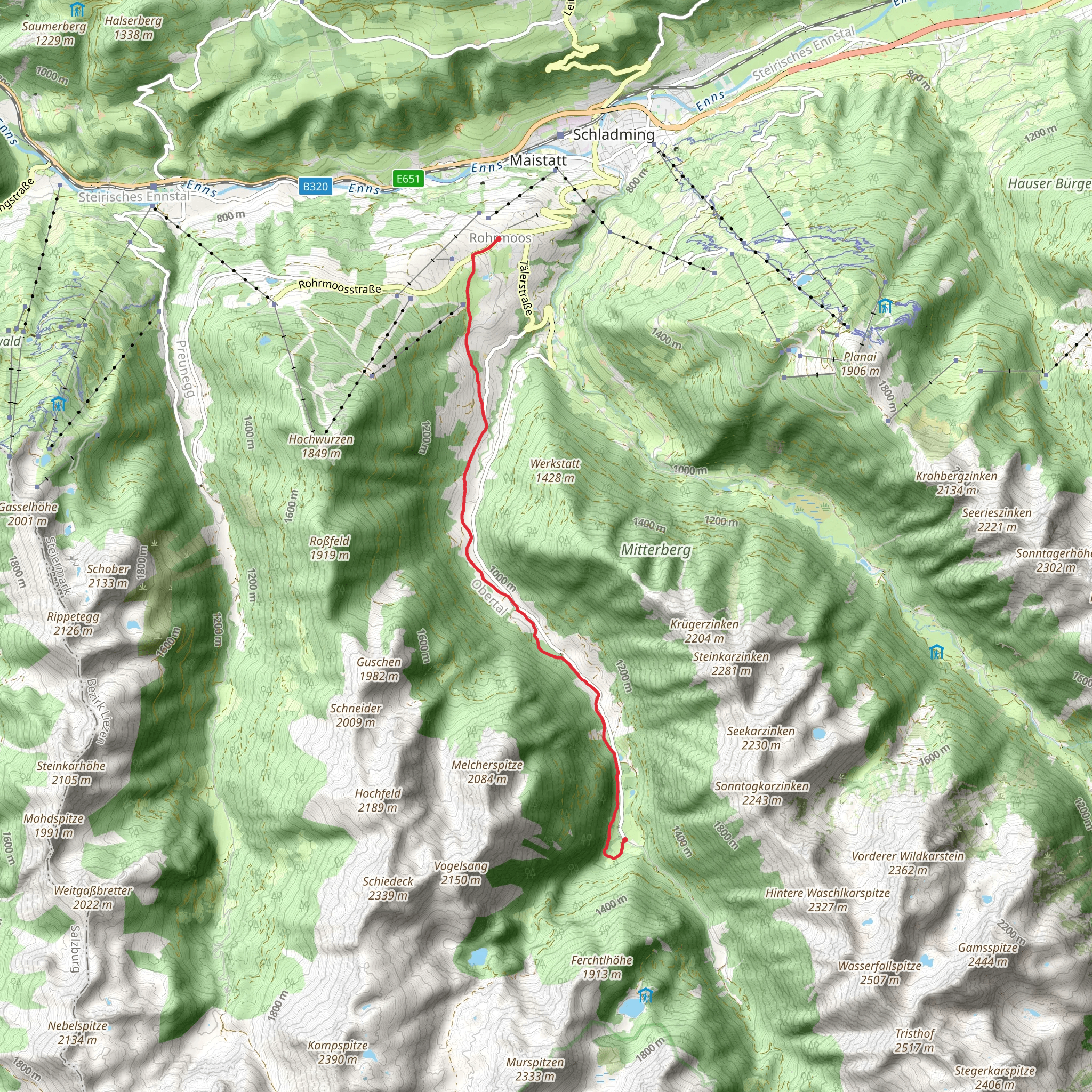 Miners' Trail mobile static map