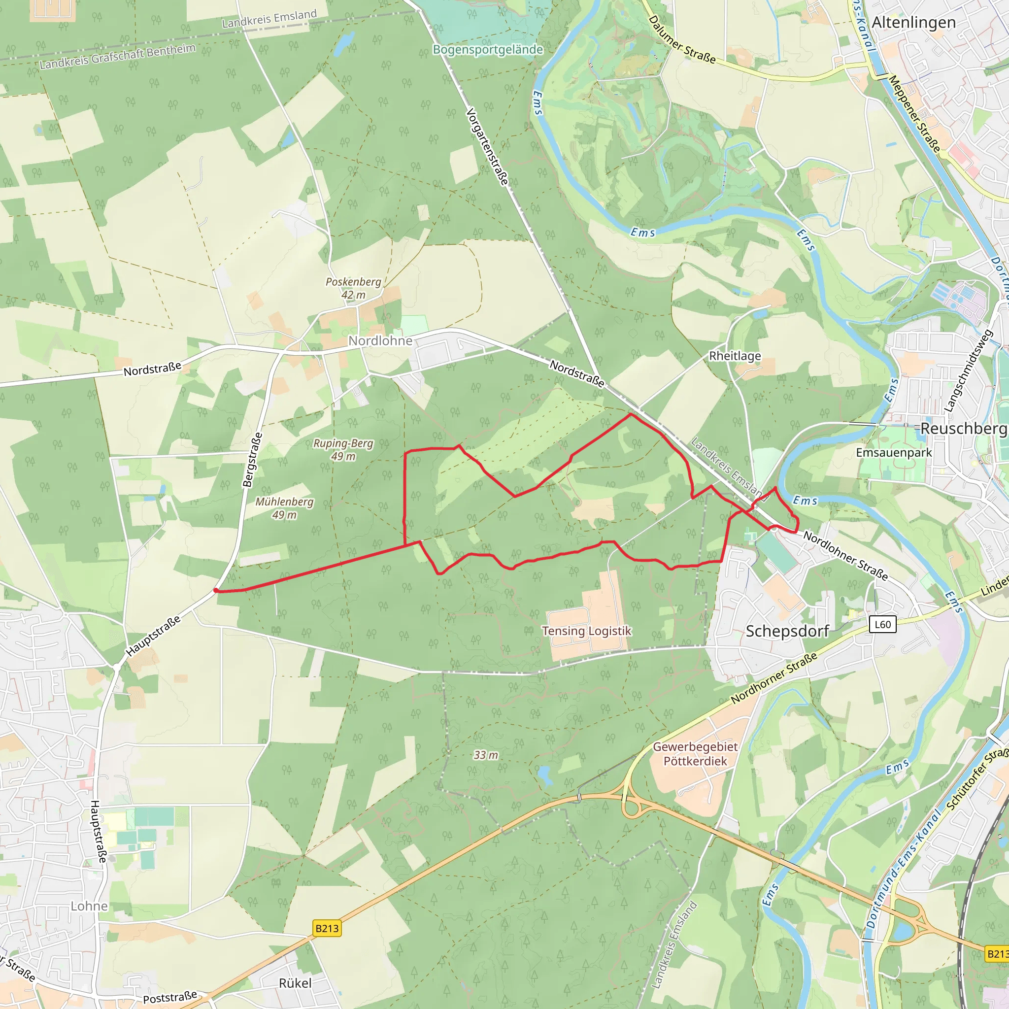 Lohner Straße Loop mobile static map