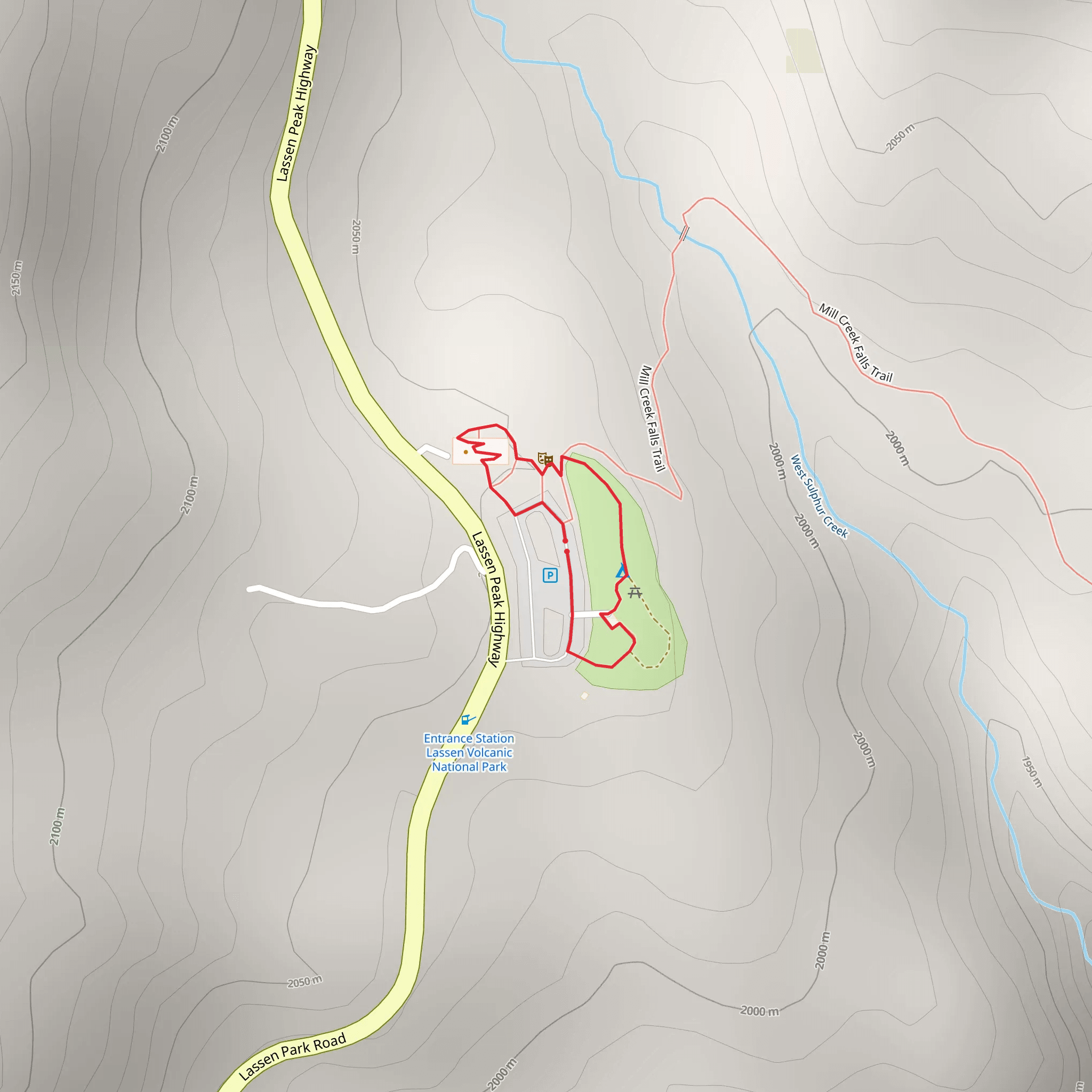 Kohm Yah-mah-nee Visitor Center Loop mobile static map