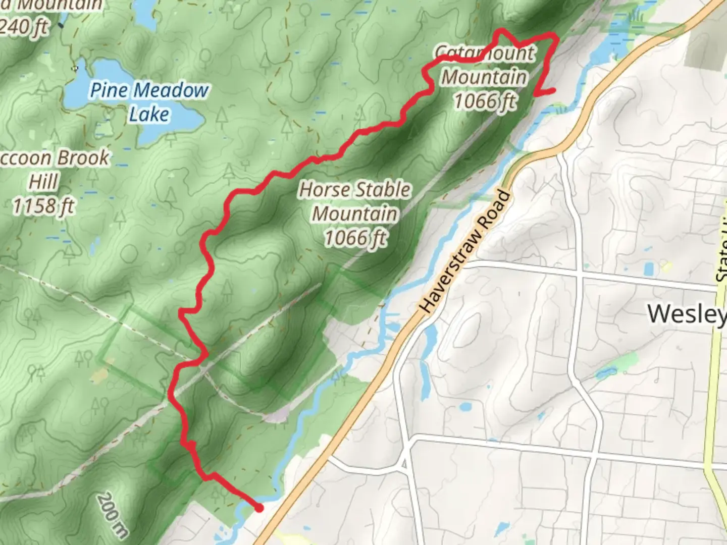 An image depicting the trail Mountain Trail and Pine Meadow Trail and its surrounding area.