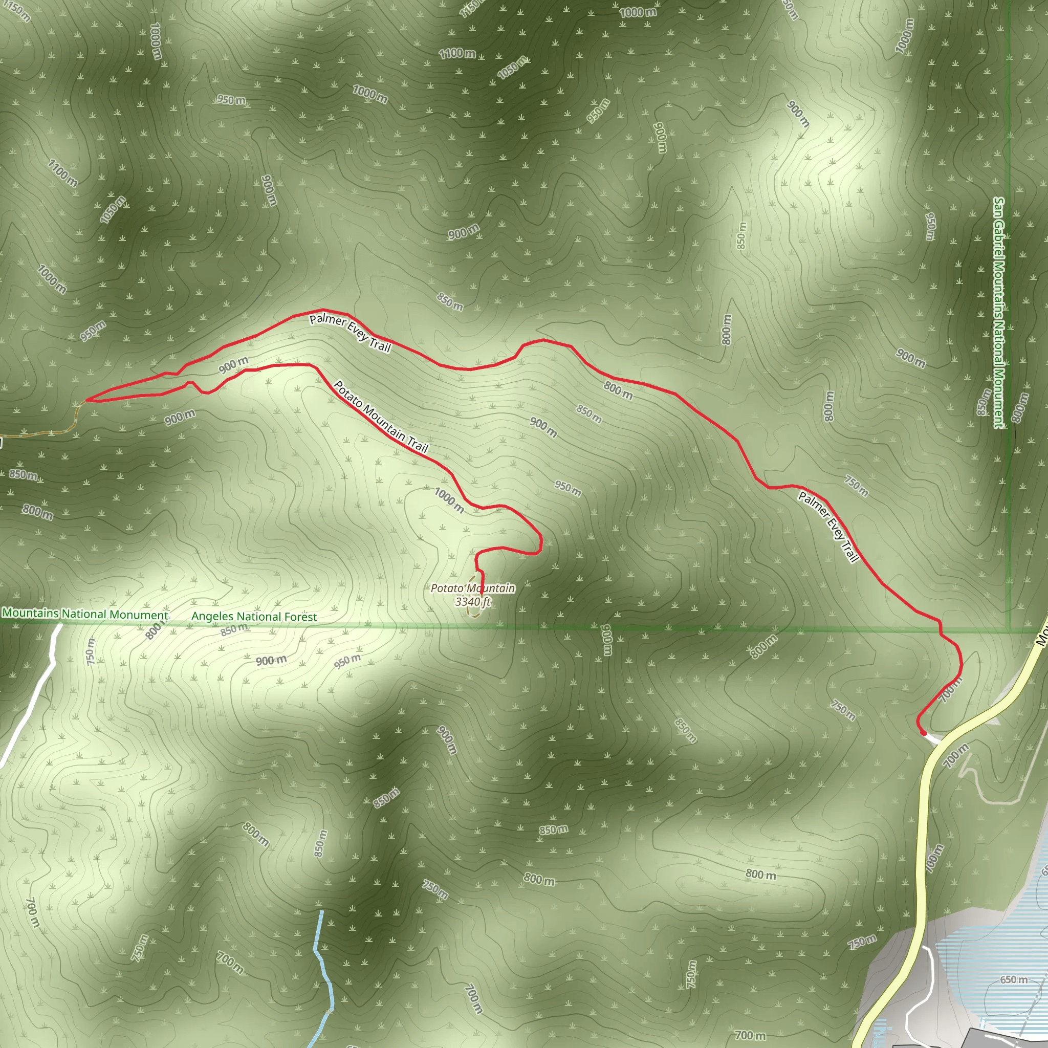 Potato Mountain mobile static map